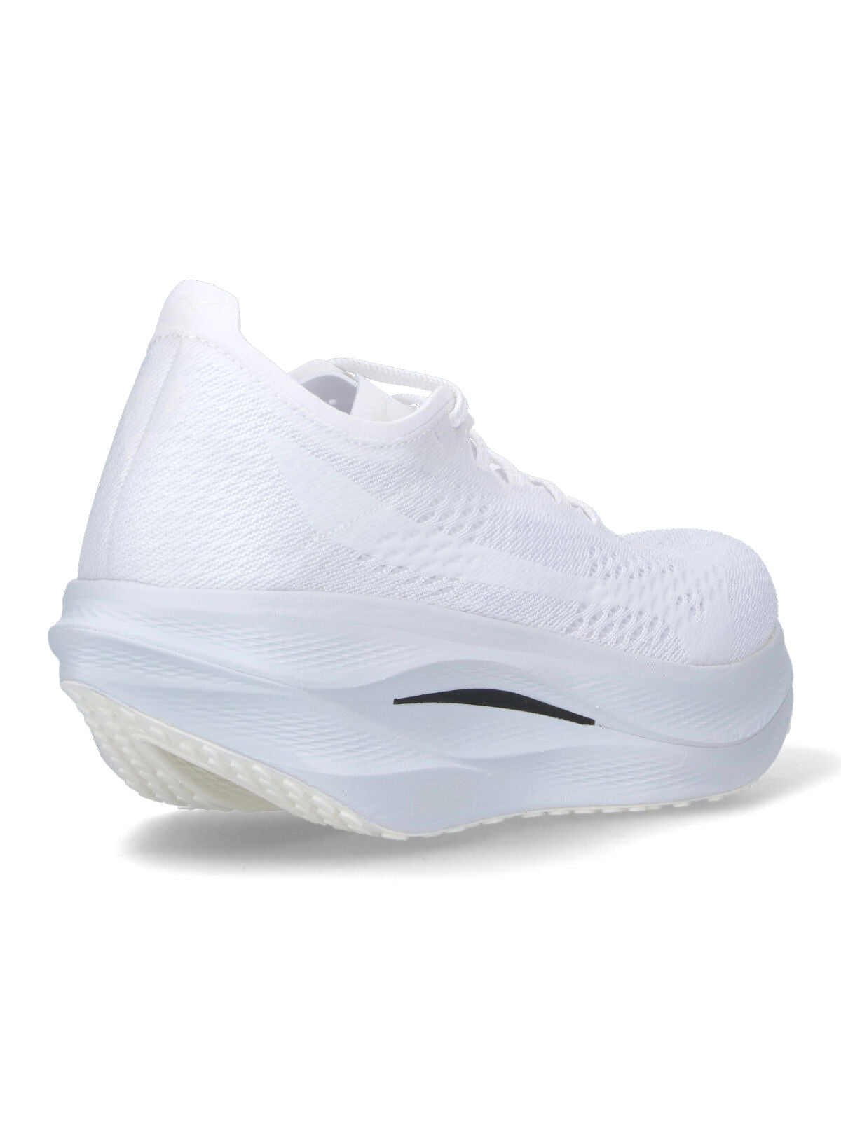 Tonal White Fabric Sneakers