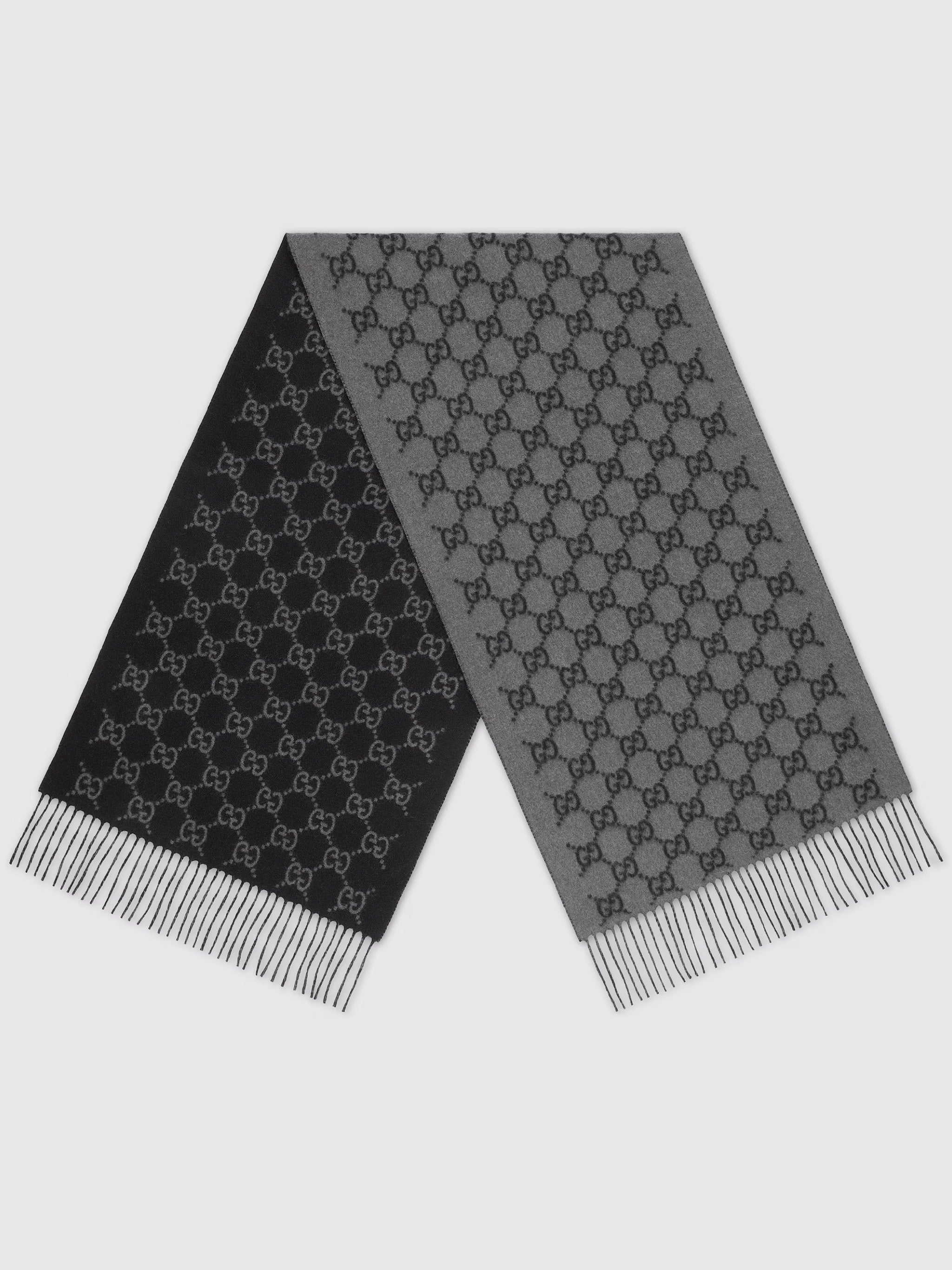 Grey New Canvy Reversible Cashmere Scarf