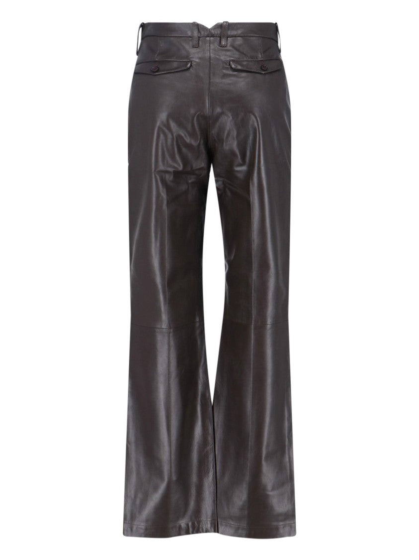 Tailored Brown Trousers With Straight Cut