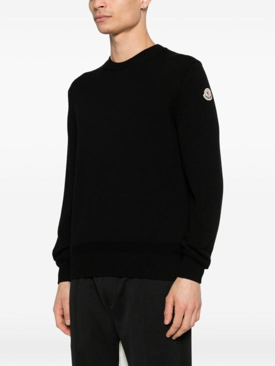 Crewneck Sweater With Ribbed Detailing And Discreet Logo