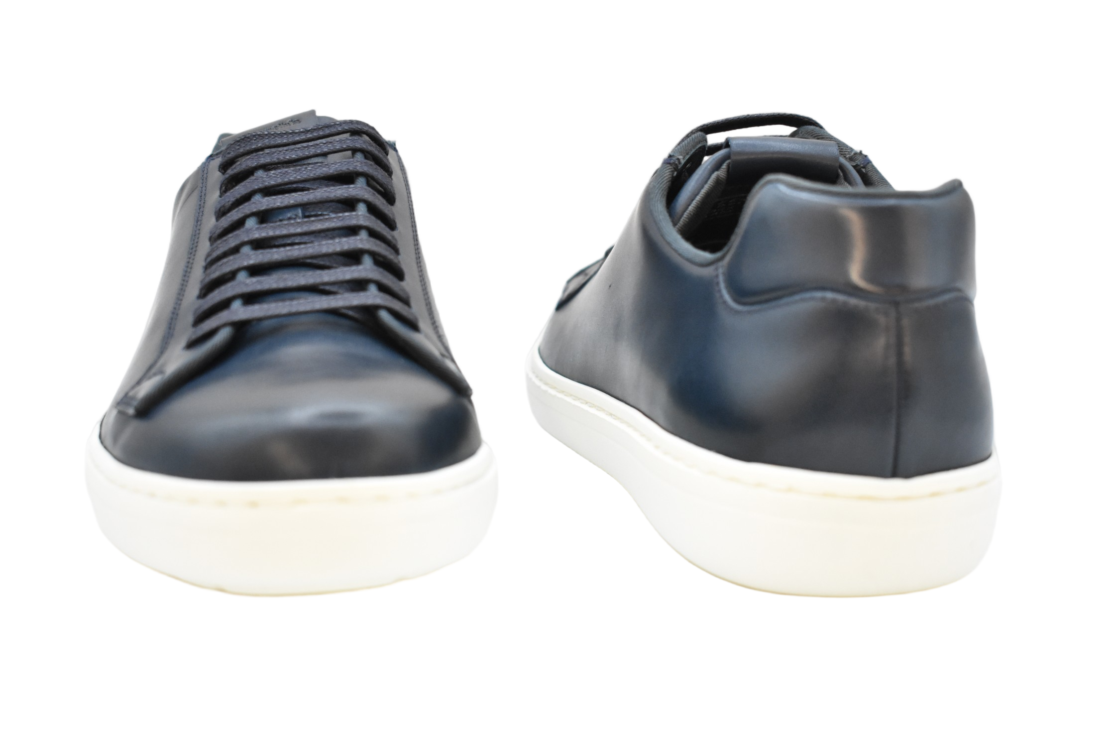 Flat Lace Sneakers In Deep Blue