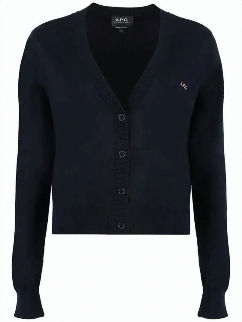 Cropped Cardigan with Deep V-Neckline