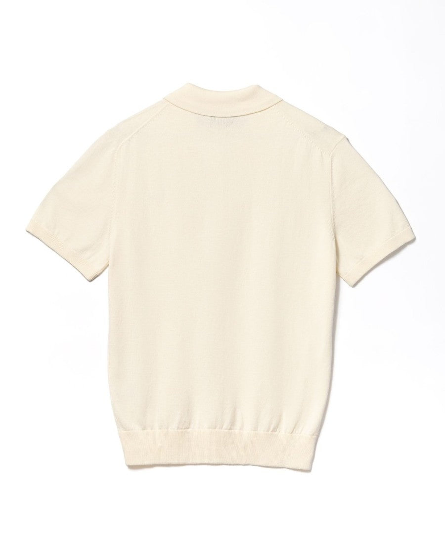 Short-Sleeved Knit Polo Shirt