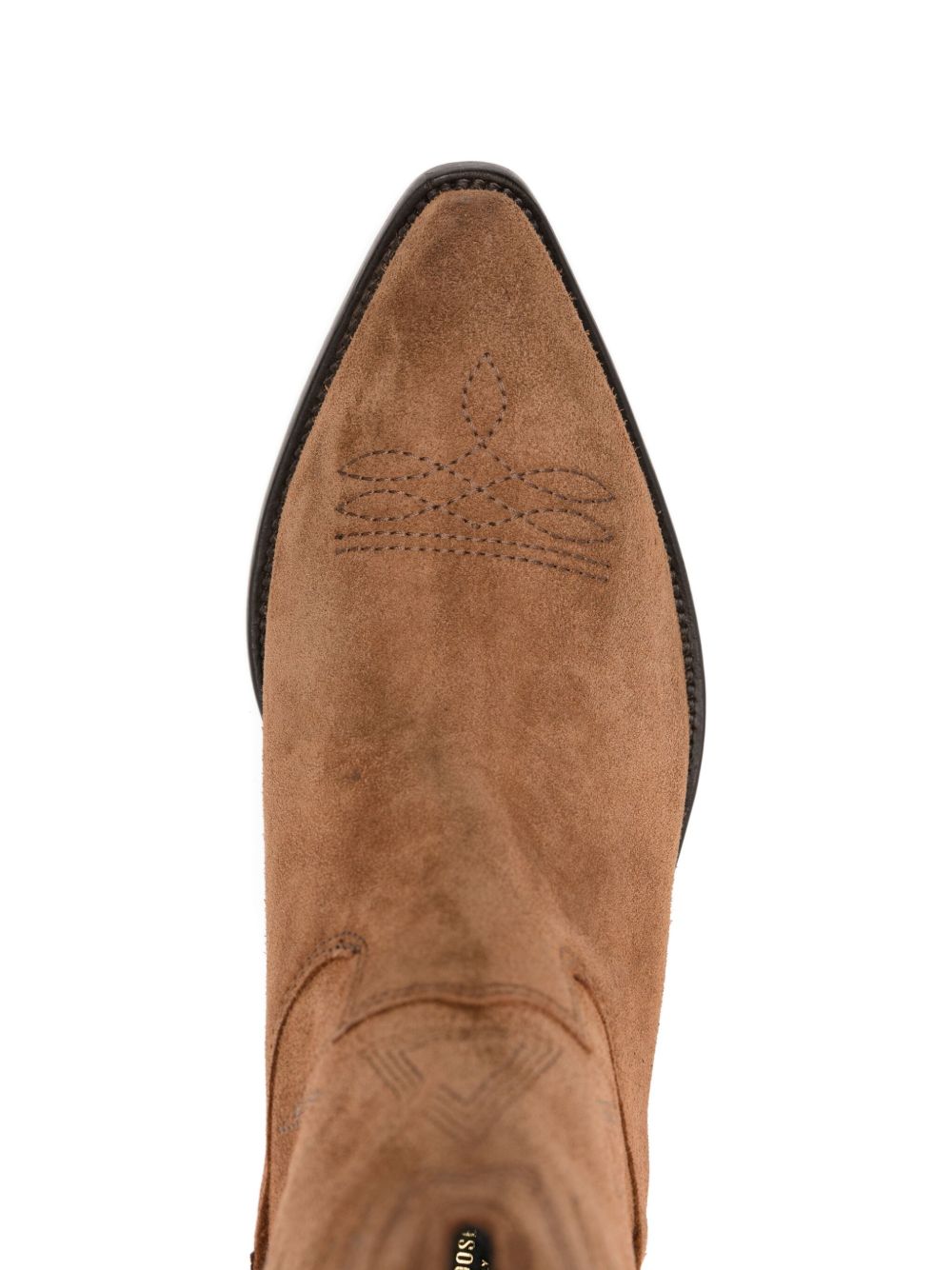 Mid-Calf Brown Calf Suede Boots