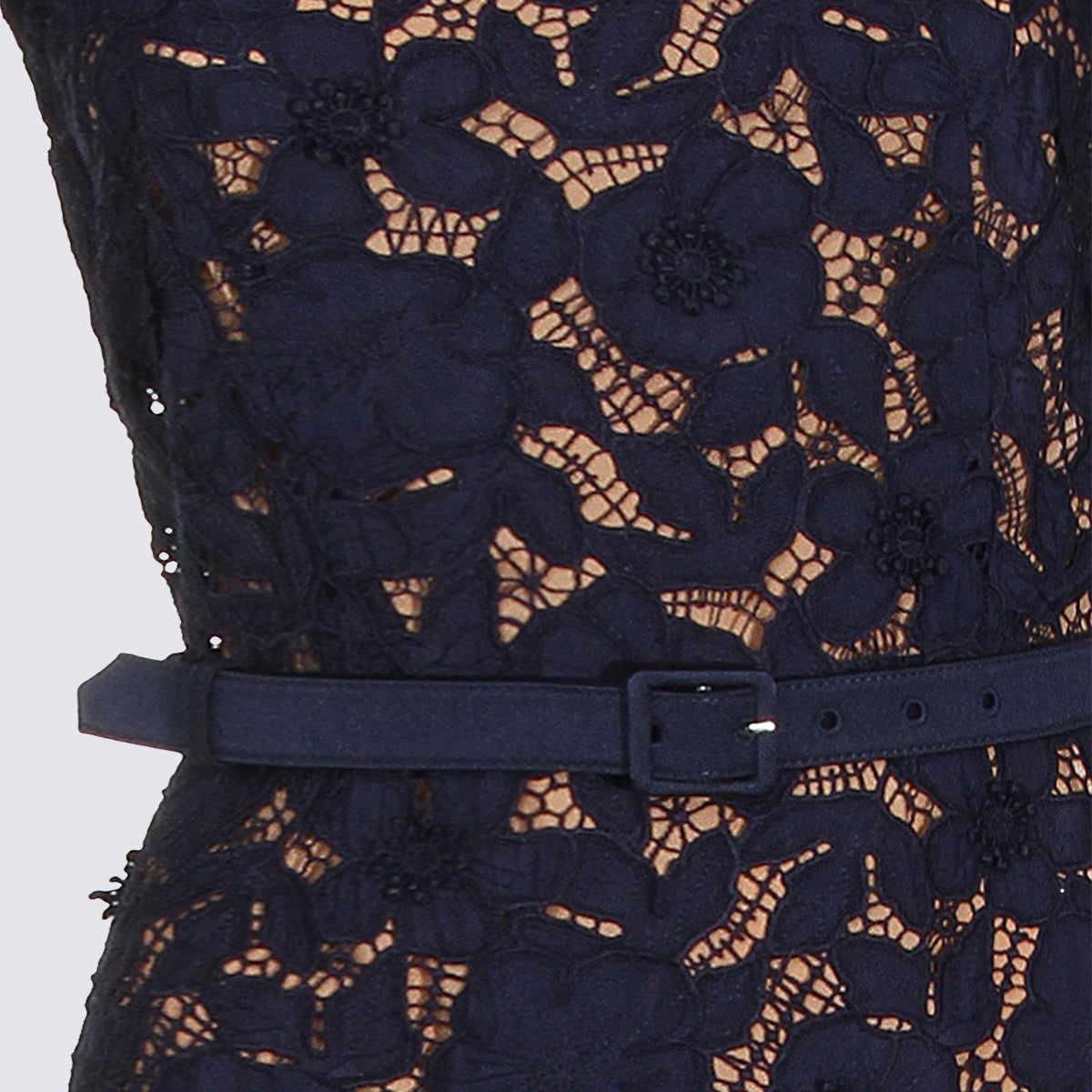 Navy Sheer Shirt Dress