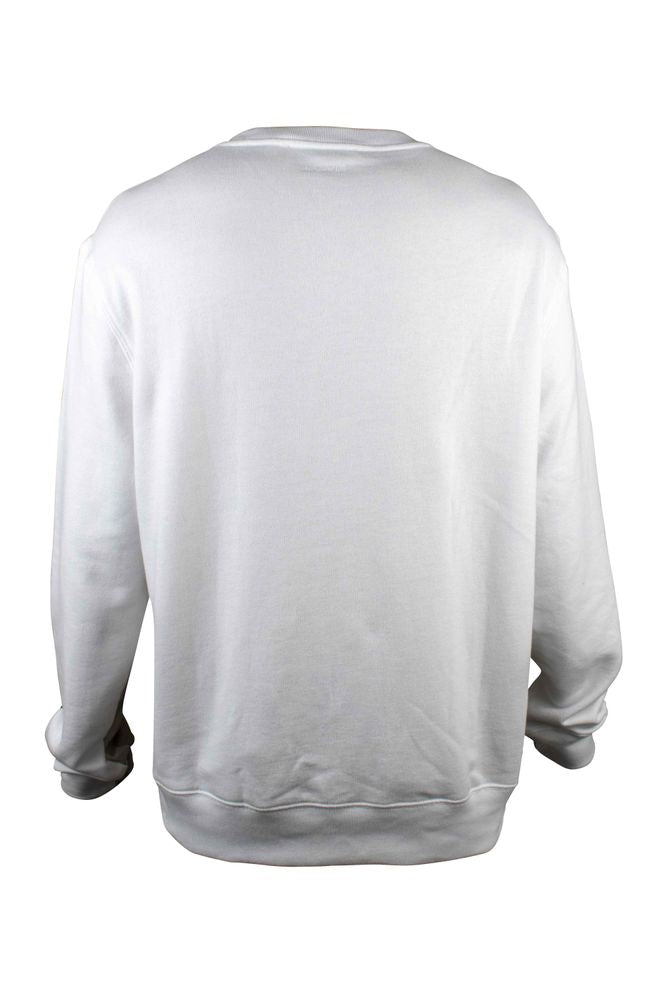 Beige Cotton Sweatshirt With Military Print