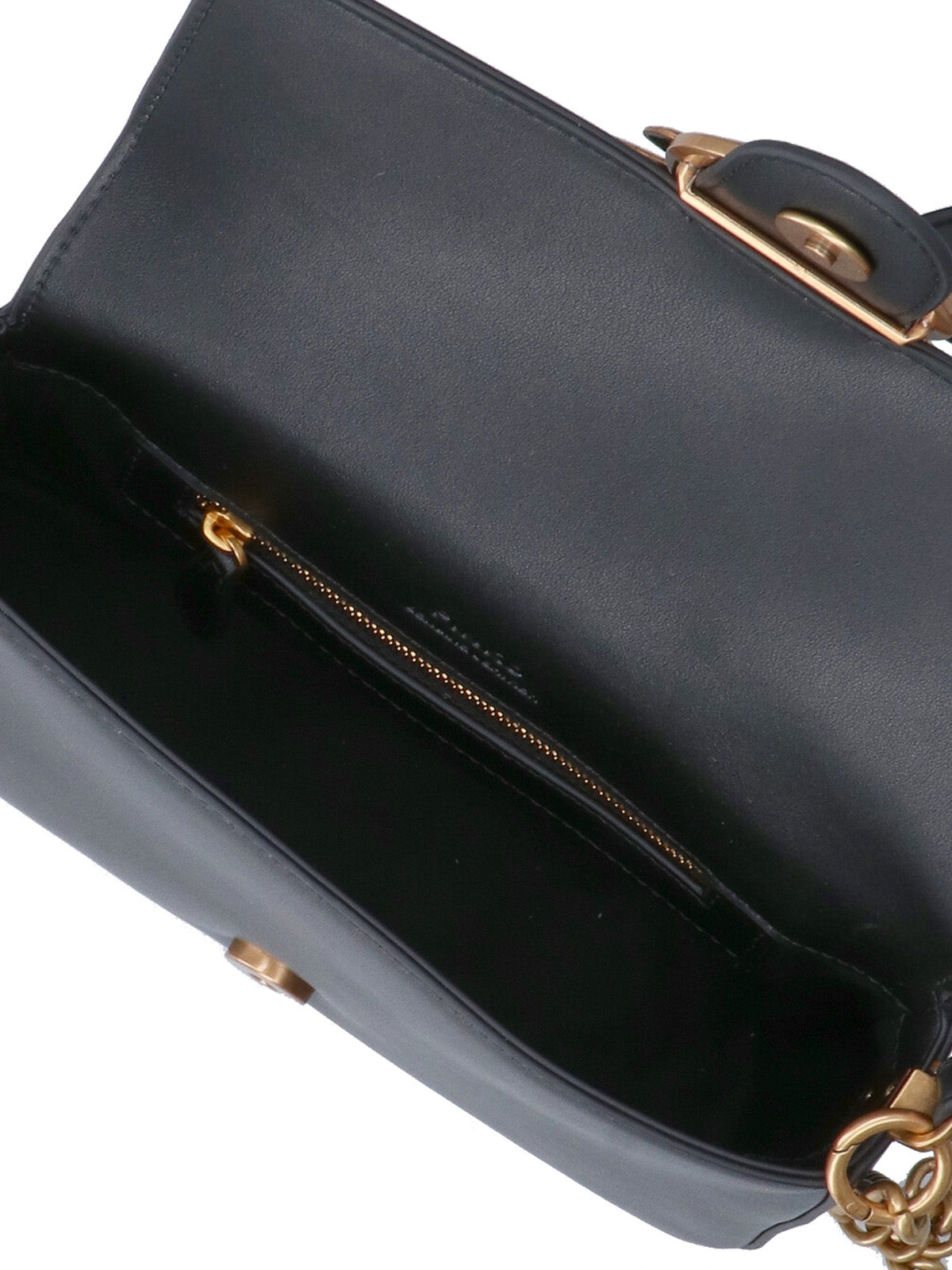 Structured Black Bag With Detachable Shoulder Strap