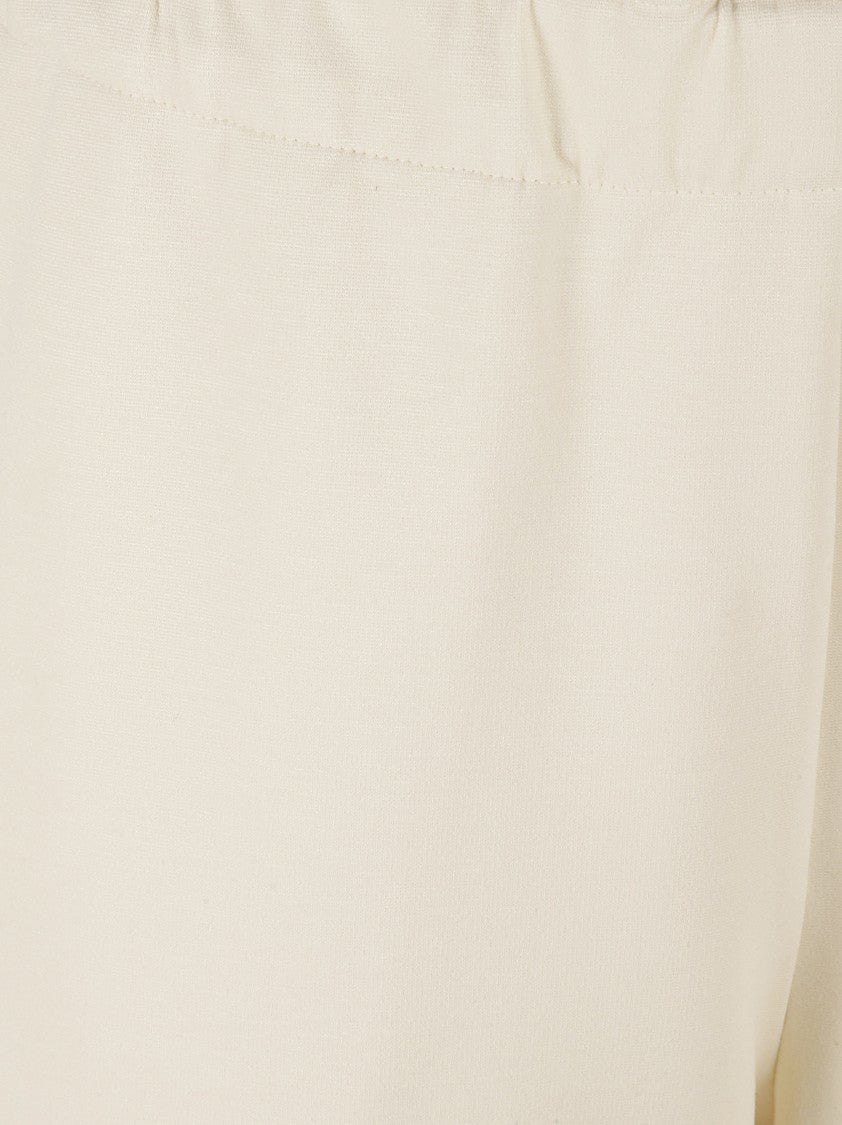 Relaxed Fit Trousers With Elastic Waistband