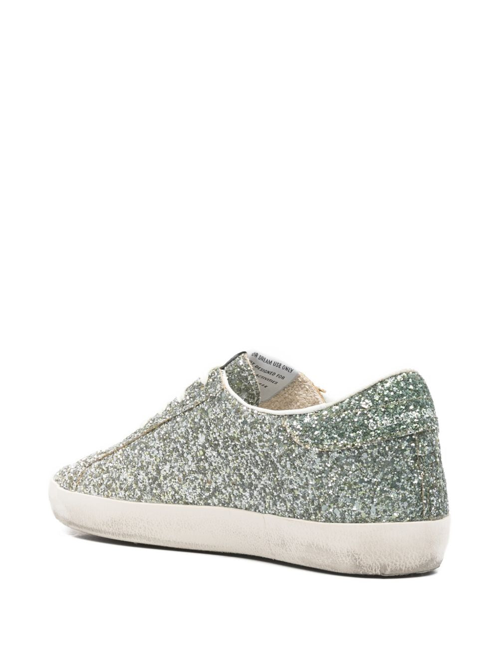 Glittery Low-Top Sneakers with Textured Finish
