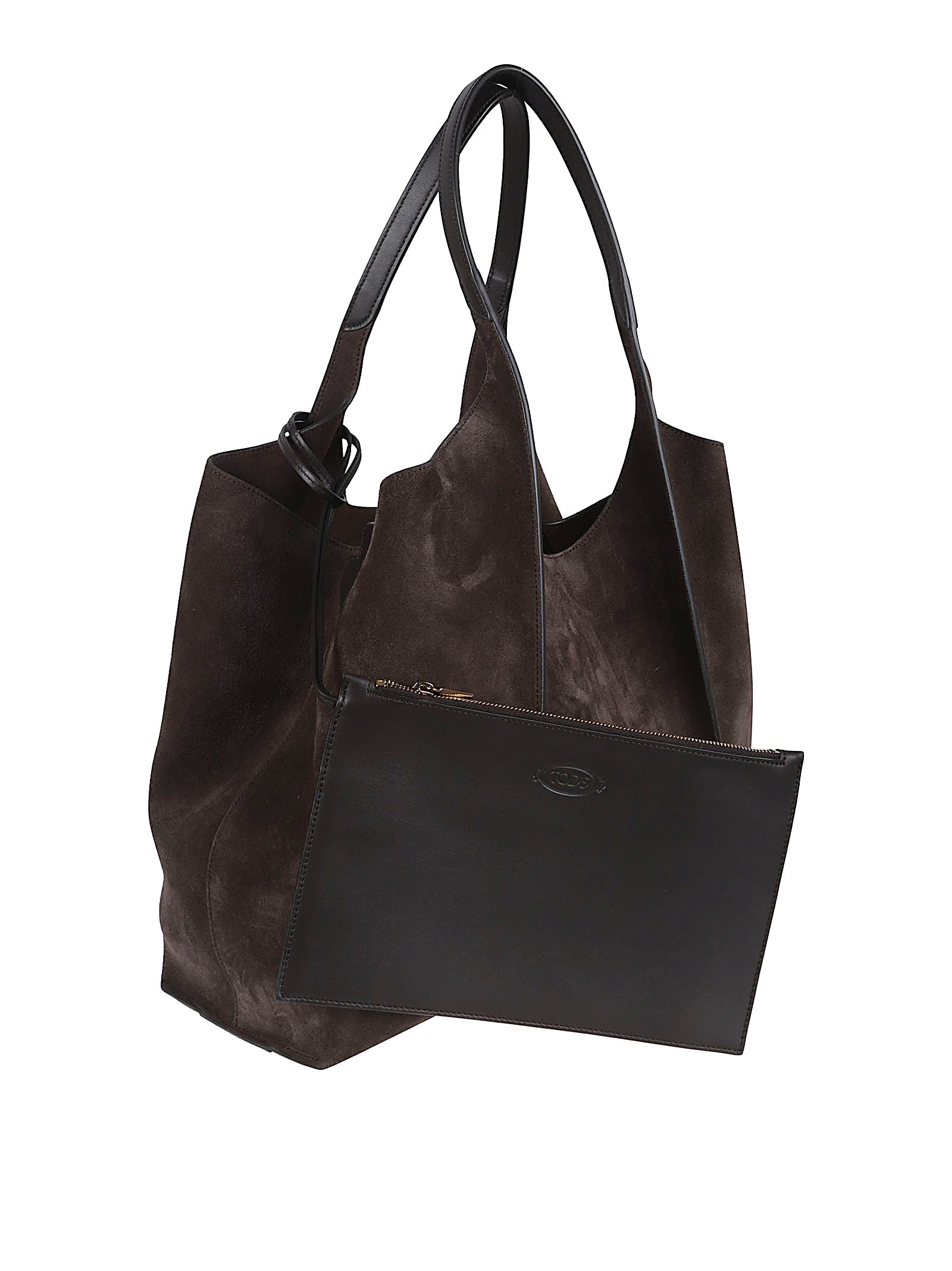 Sinuous Brown Suede Tote Bag