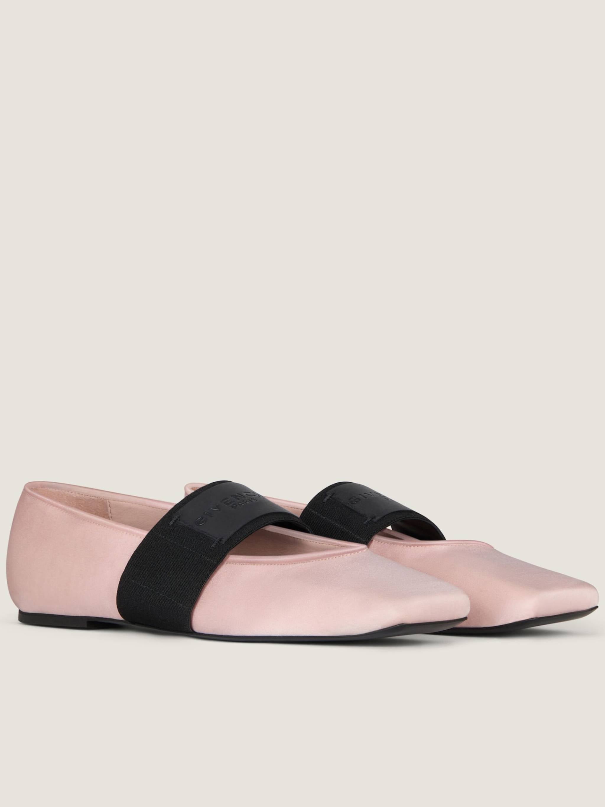 Sliced Square Pointed Pink Ballerina Flats