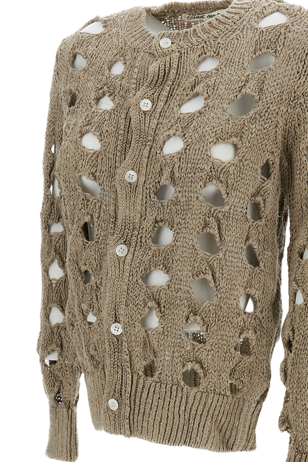 Short Perforated Cardigan