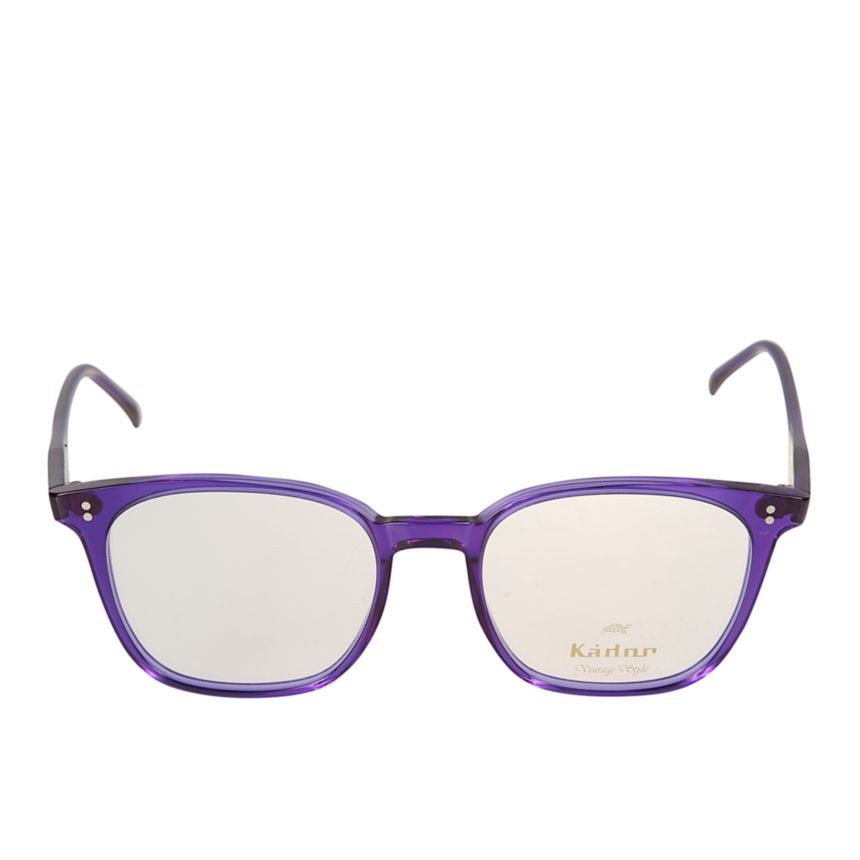 Quadro/K-53 Translucent Purple Square-Frame Kador Eyeglasses