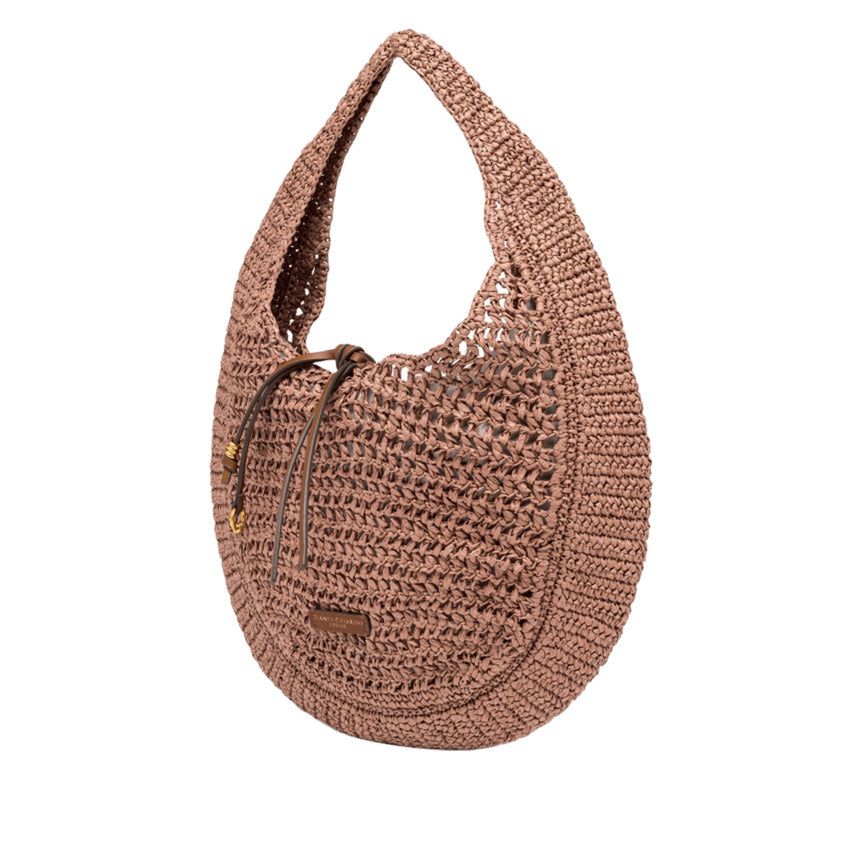 Crochet Straw Hobo Bag