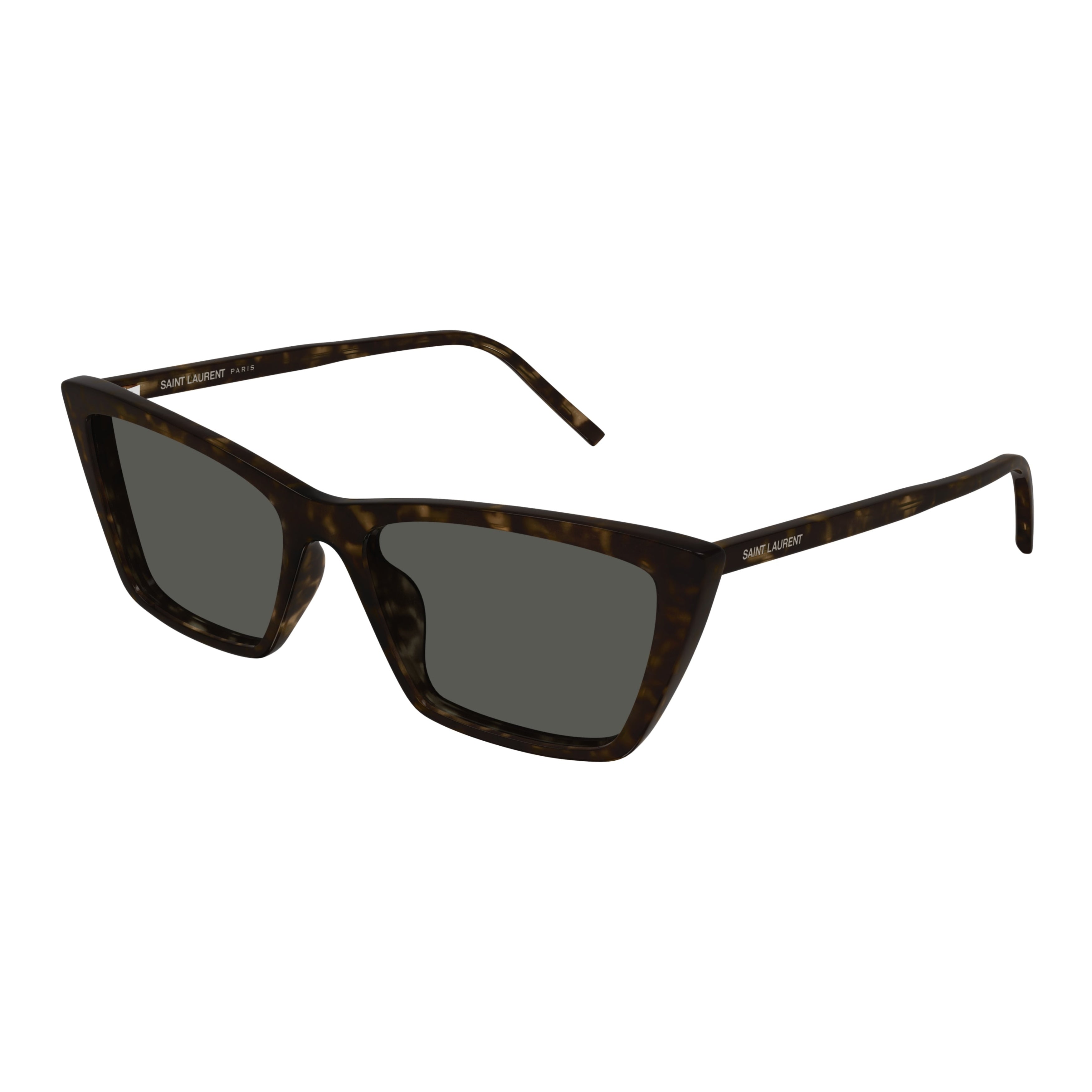 Sl 737 Mica Thin Angular Cat-Eye Tortoiseshell Frame Sunglasses
