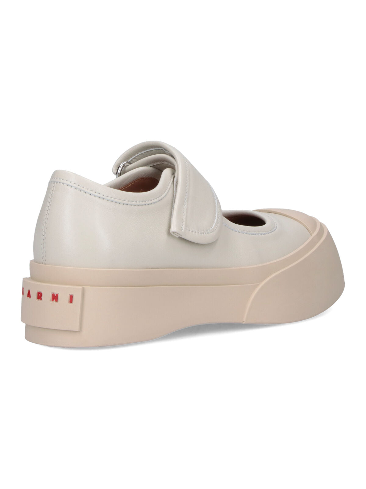 Beige Calfskin Mary Jane Sneakers