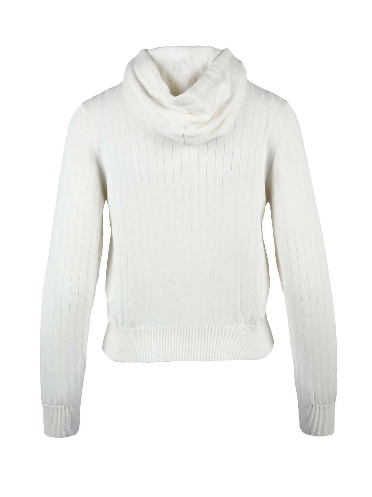 White Cotton Cropped Sweatshirt