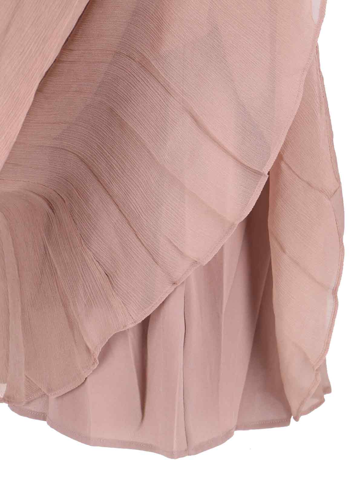 Asymmetrical Mini Chiffon Dress With Front Cut-Out