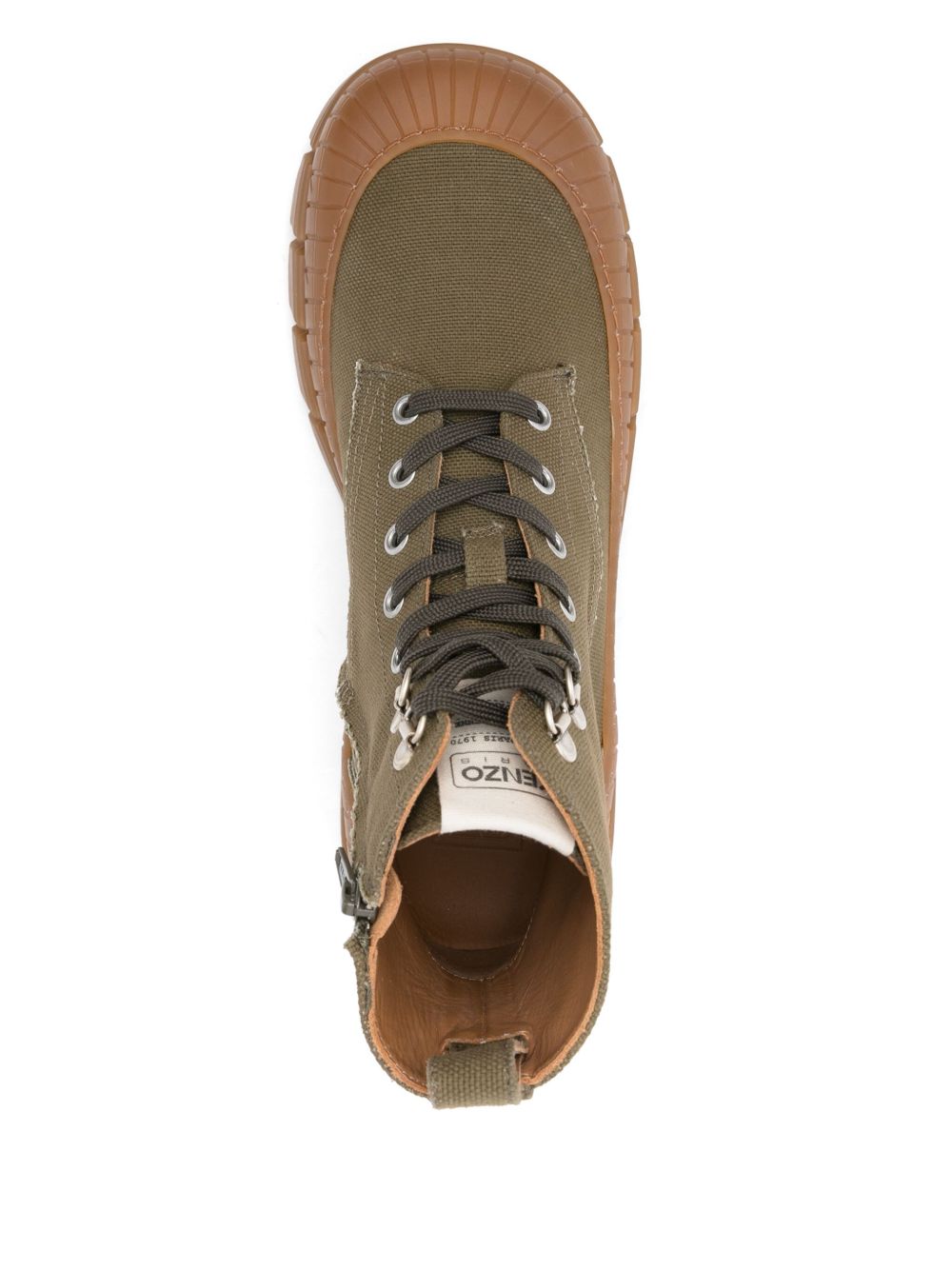 Khaki Fabric Boots