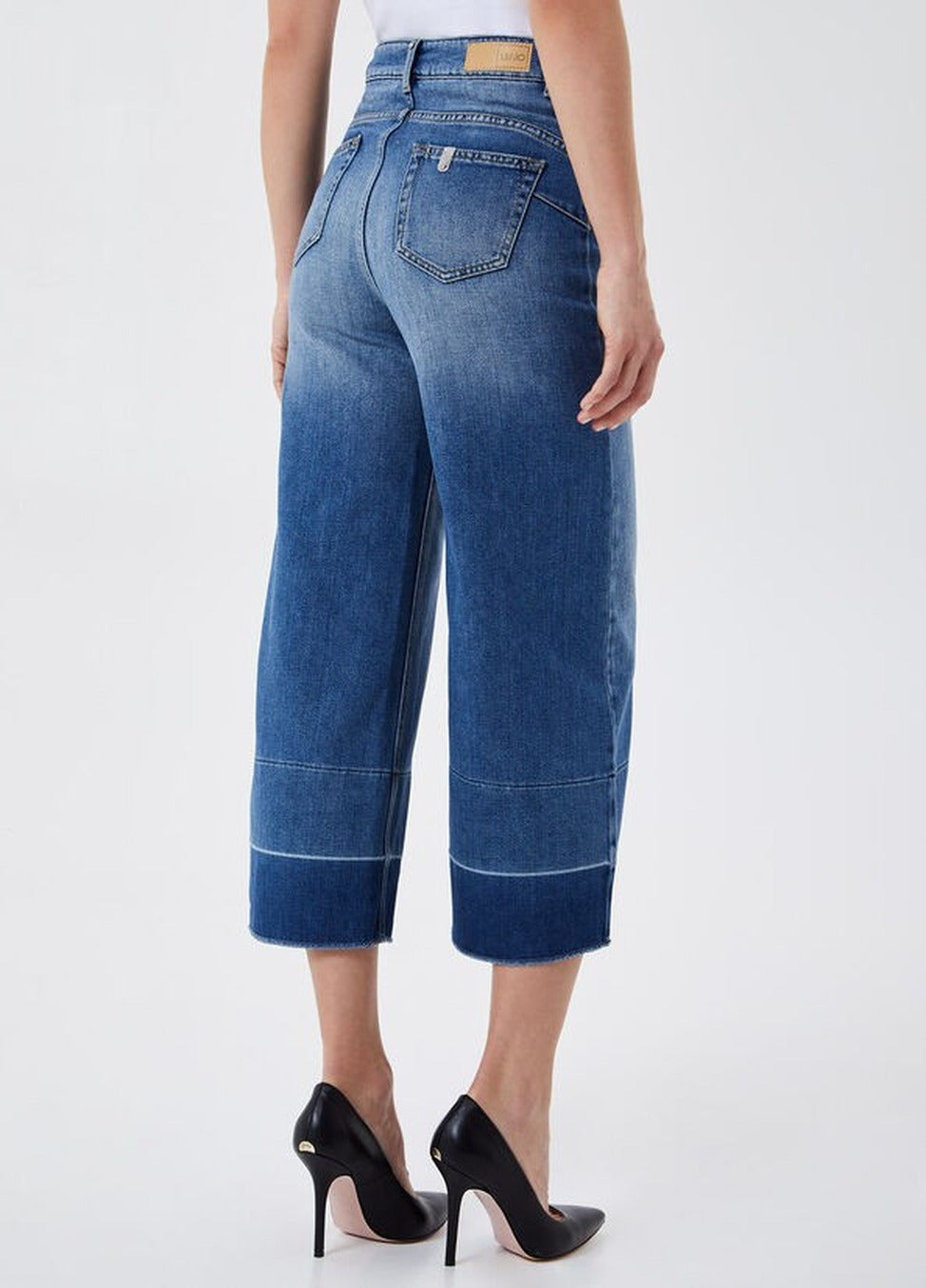 Wide Leg High Waist Denim Jeans