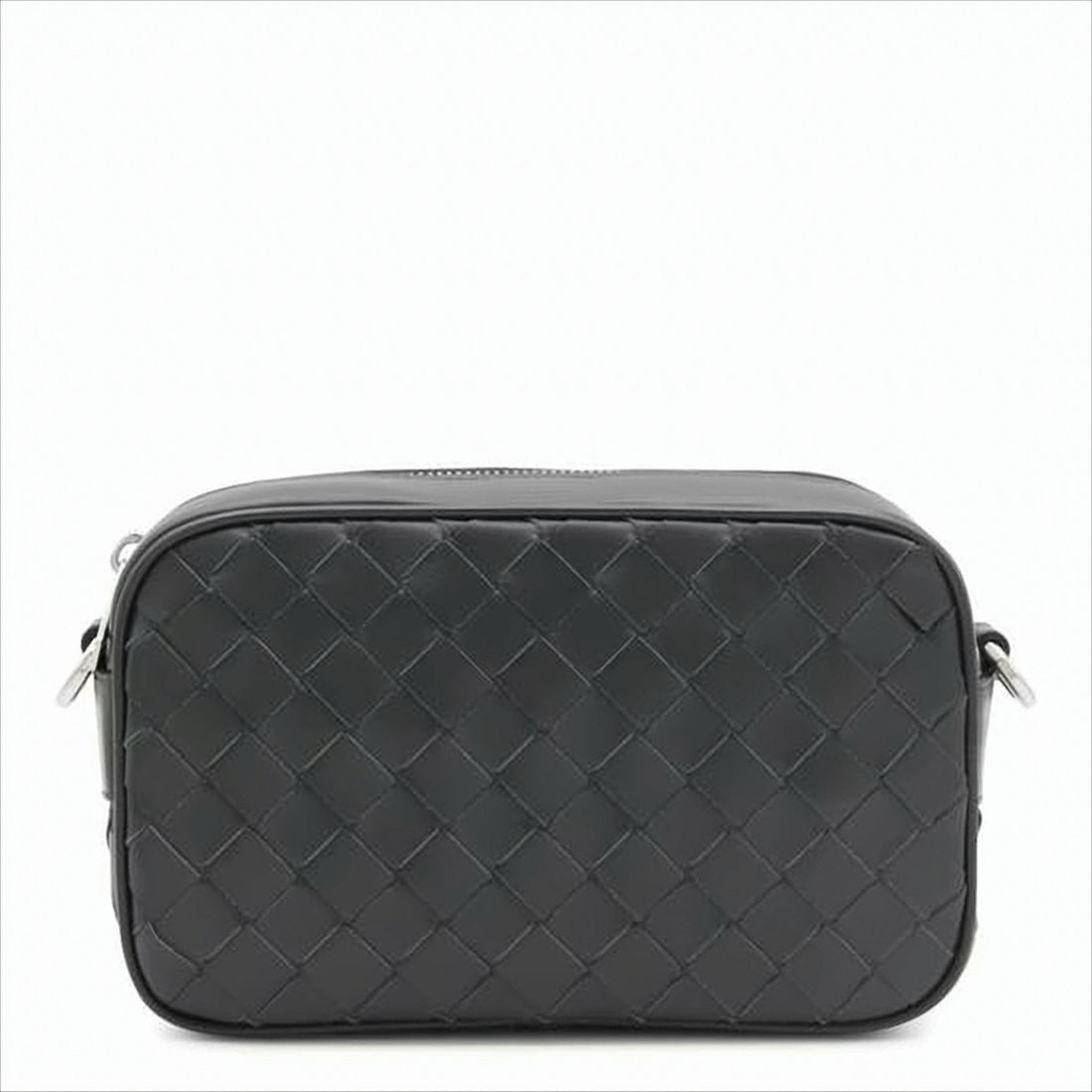 Prostokątna pleciona skórzana torba crossbody
