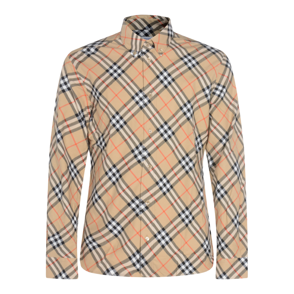 Checkered Long-Sleeved Button-Up Shirt with Tailored Fit