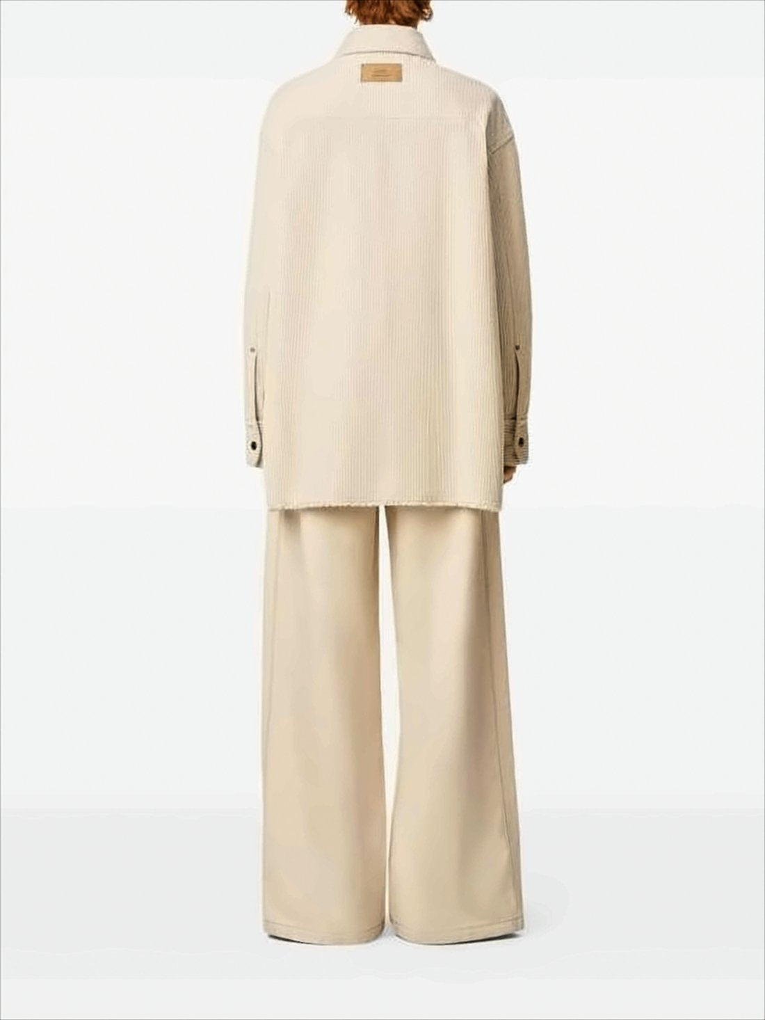 Corduroy Velvet Oversized Shirt with Side Slits