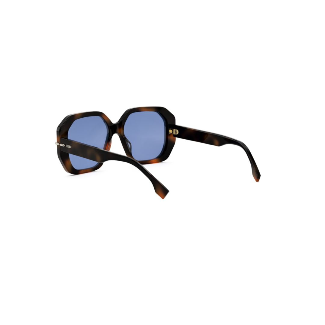 Fe40173i Oversized Geometric Tortoiseshell Sunglasses
