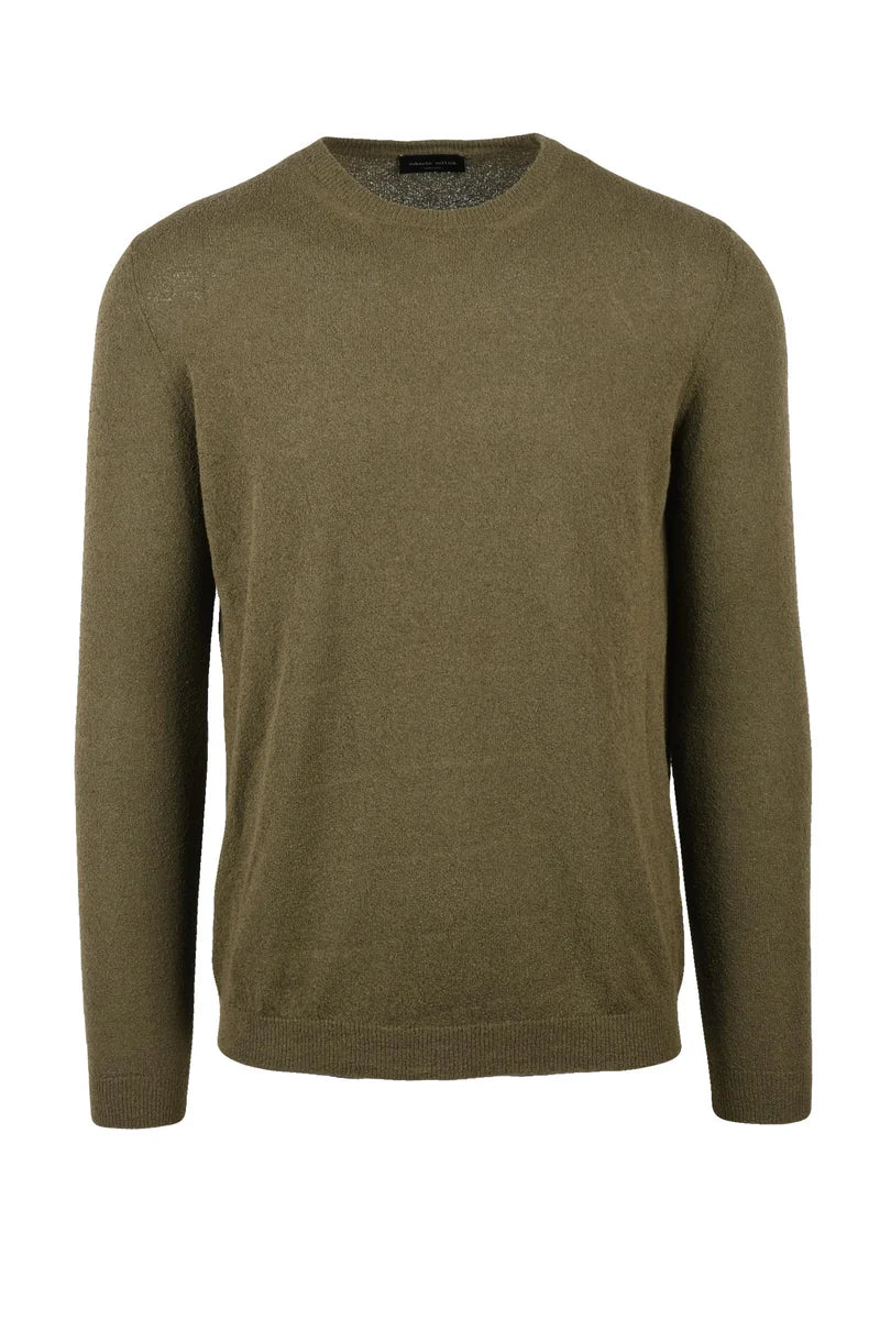 Crew Neck Sweater - Military Green