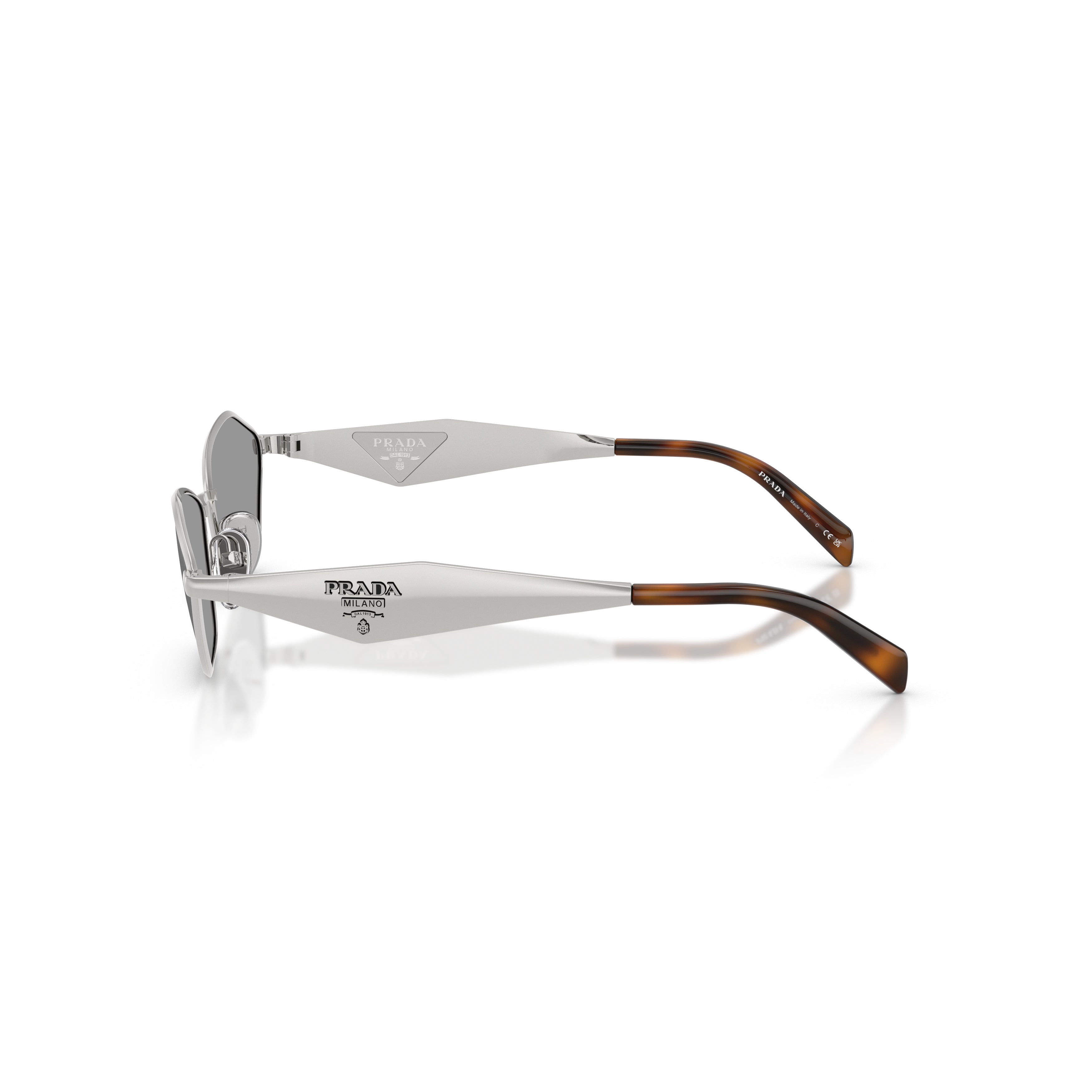 Tortoiseshell Angular Metal Frame Detail Sunglasses