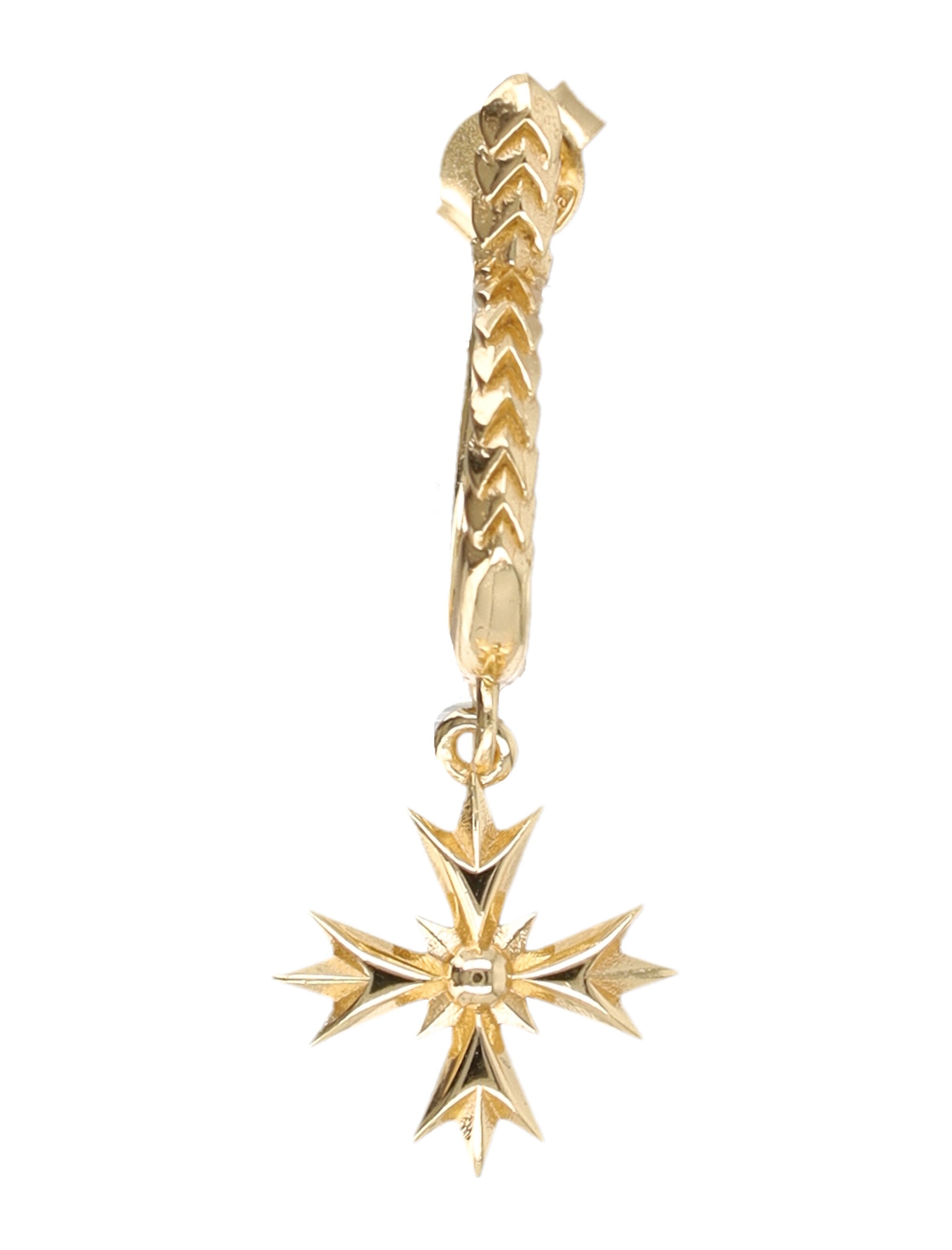 Gold-Plated Silver Single Hoop Earring