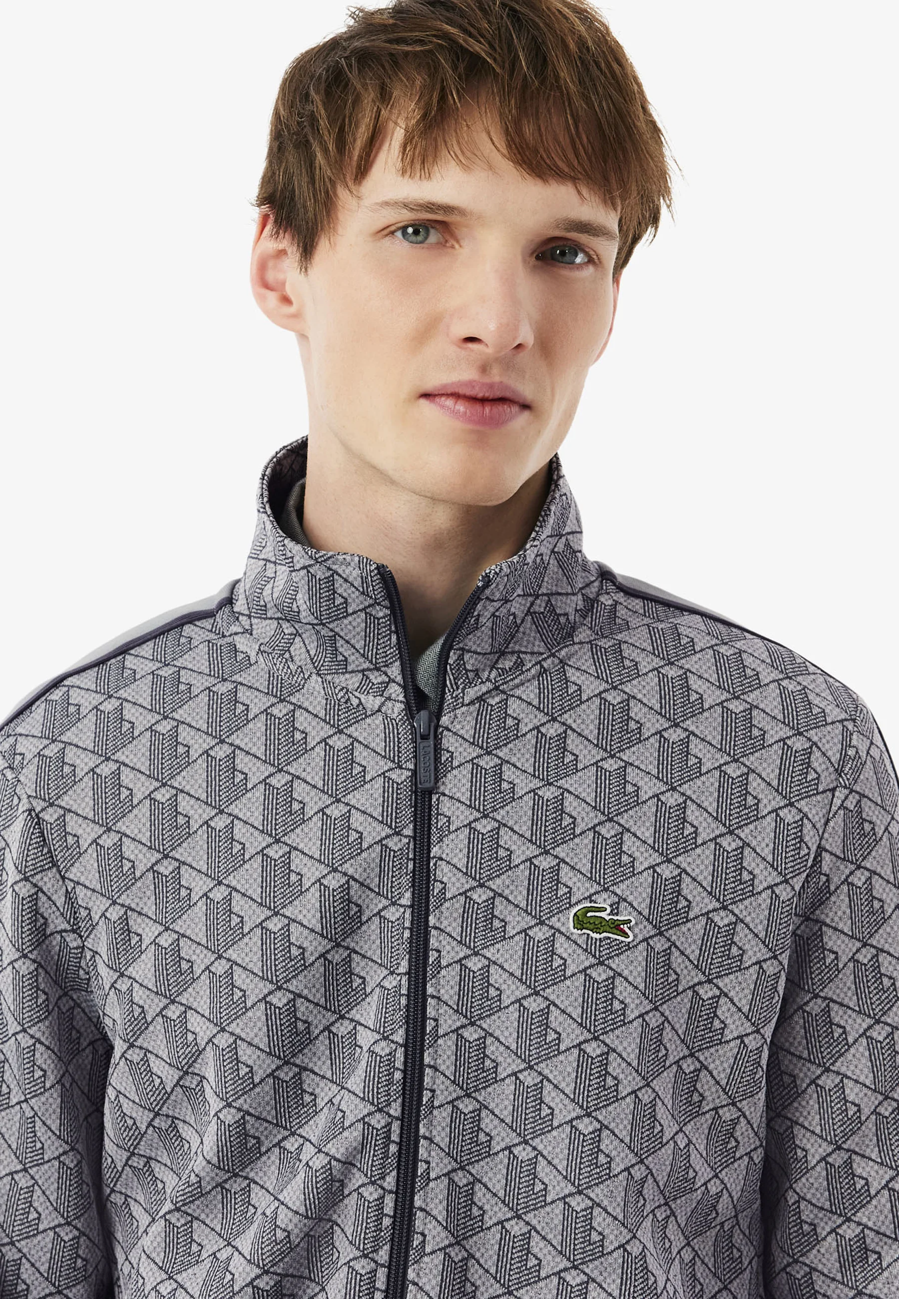 Gray Paris Jacquard Track Jacket
