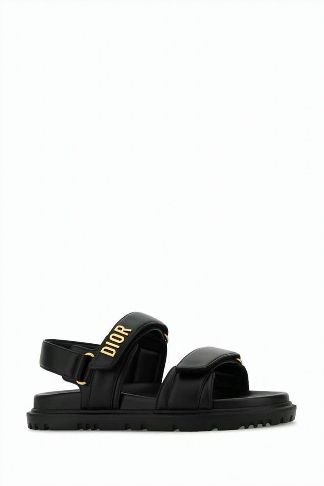 Lambskin Sandal with Gold-tone Detailing