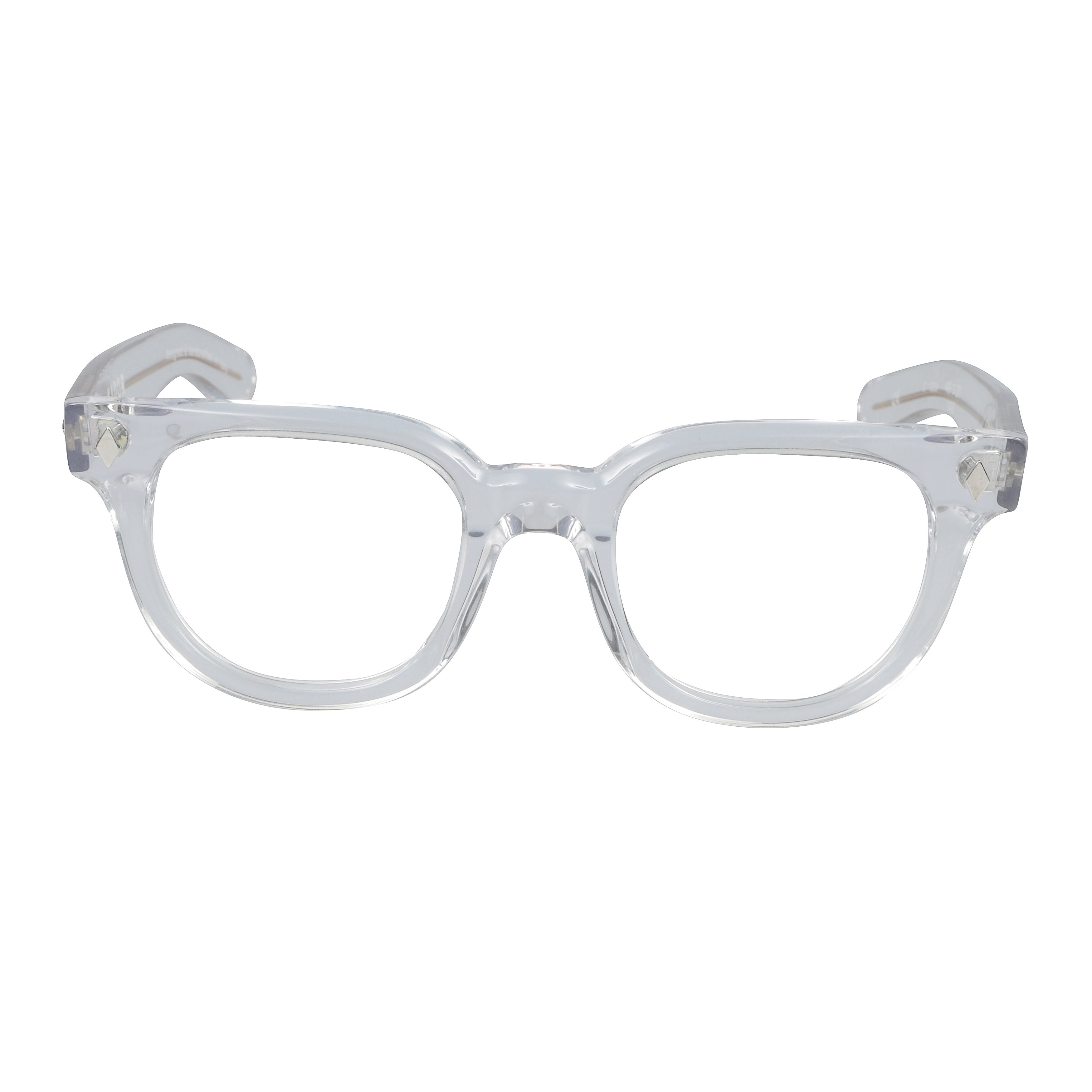 Orbit Transparent Square Frame Sunglasses with Gold Accents