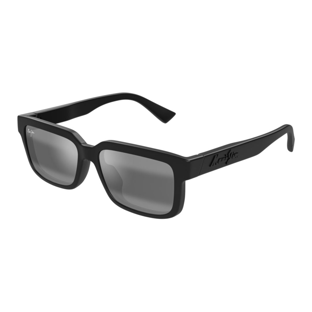 Hiapo Af Bold Rectangular Frame Sunglasses with Matte Finish
