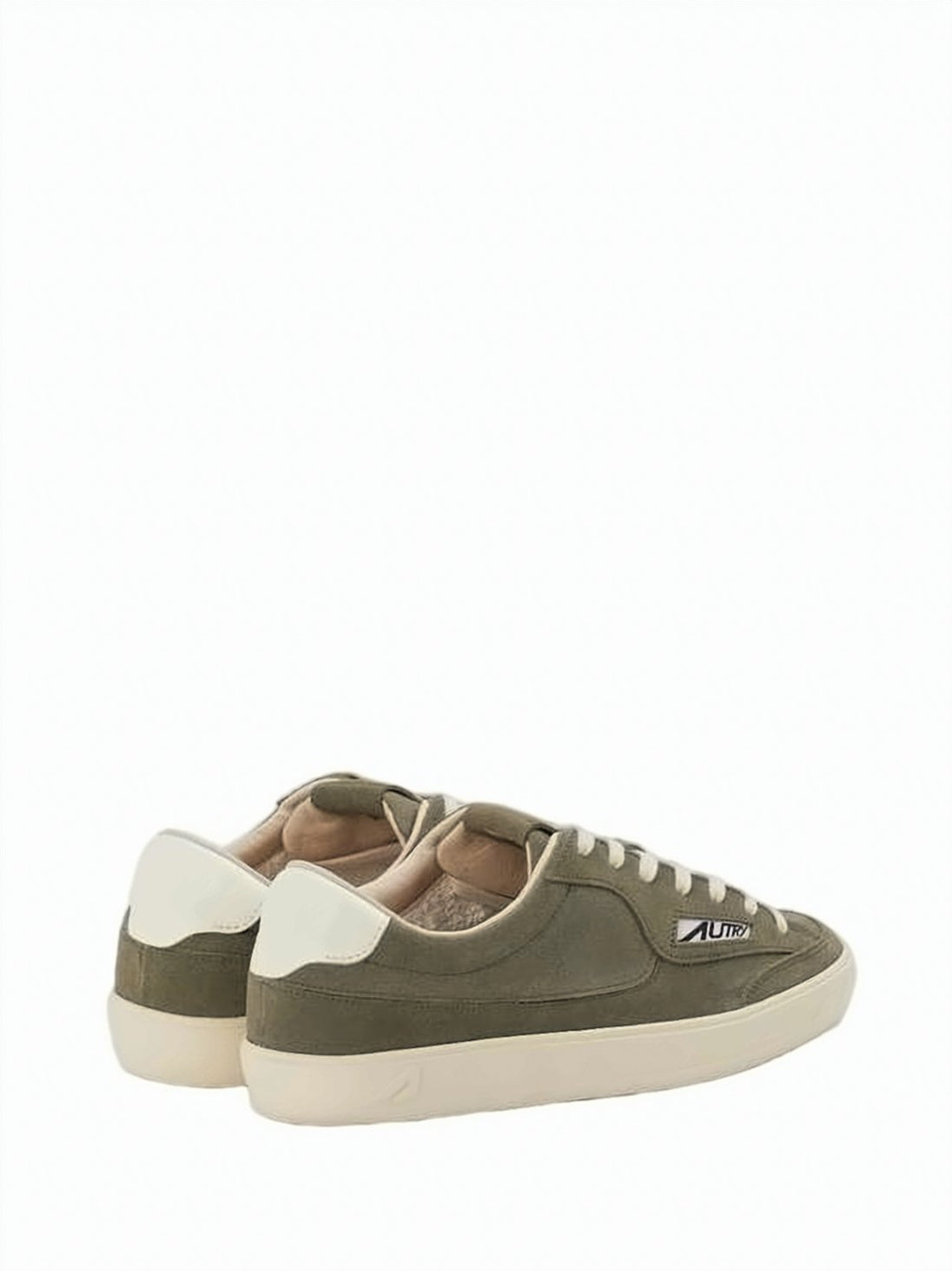 Suede and Leather Low-Top Sneakers with Contrasting Heel Tab