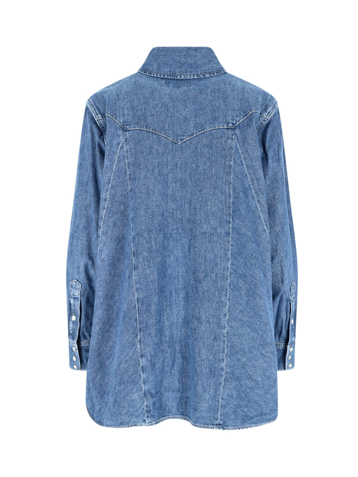 "Western" Denim Shirt – Blue