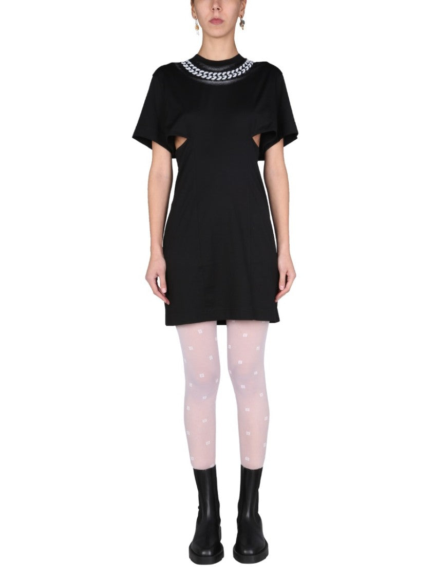 Dress With 3D "Chain" Print