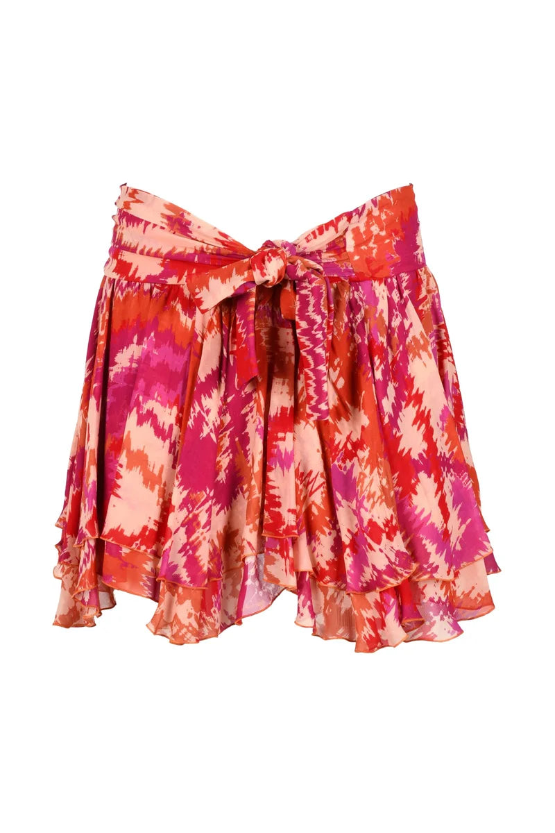 Mini Skirt Voile - Orange/Fuchsia