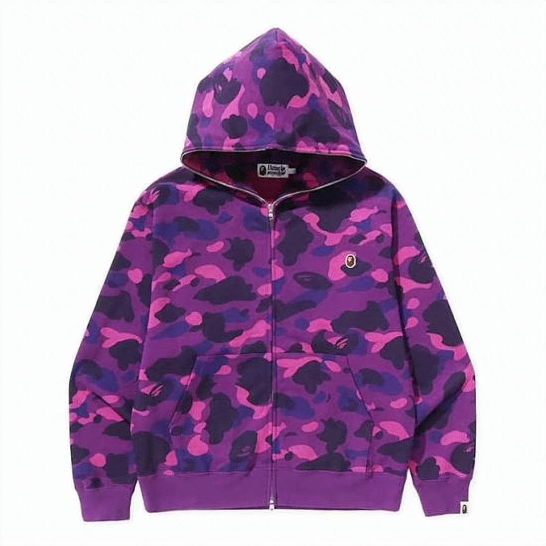 Purple and Pink Camouflage Zip-Up Hoodie