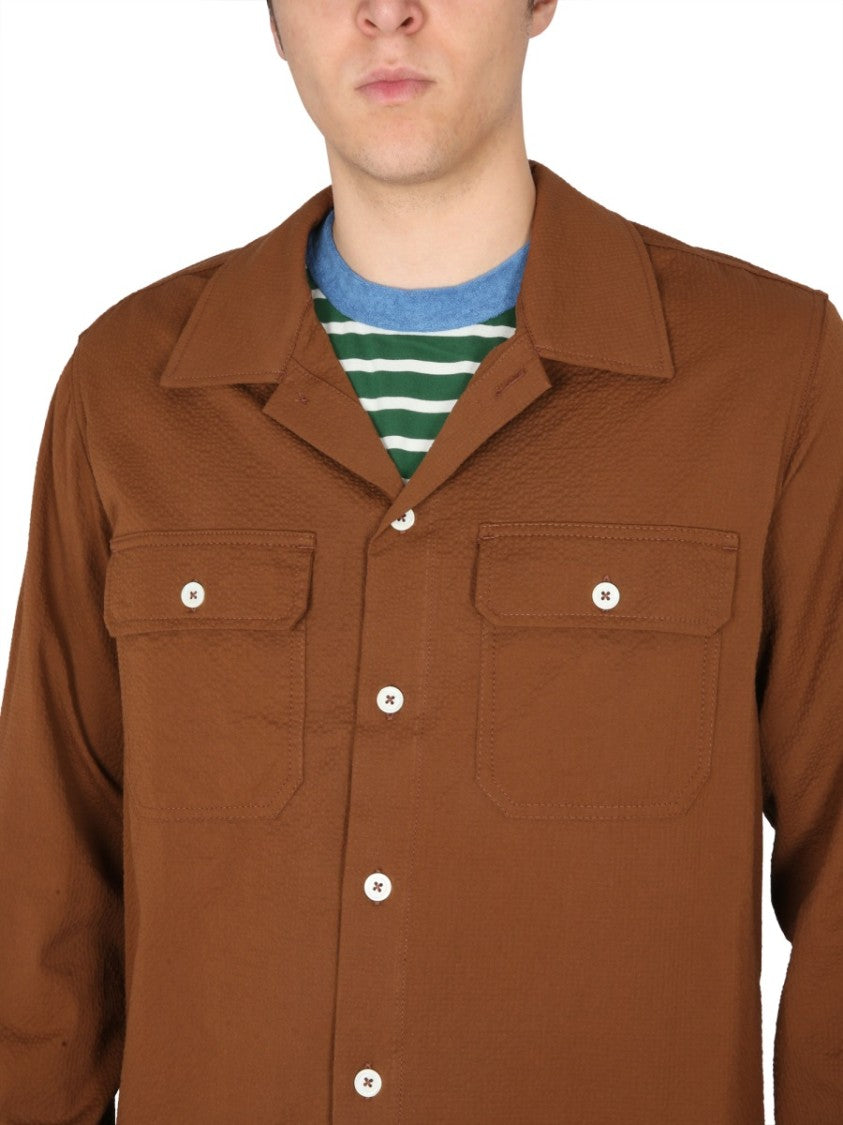 Bowling Neck Cotton Shirt