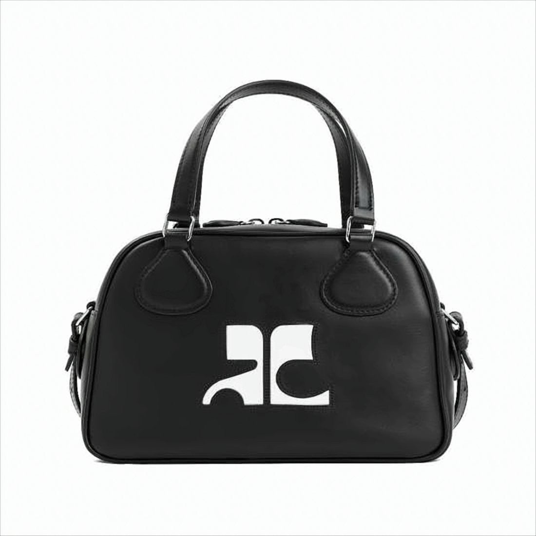 Structured Calf Leather Shoulder Bag With Logo Detail