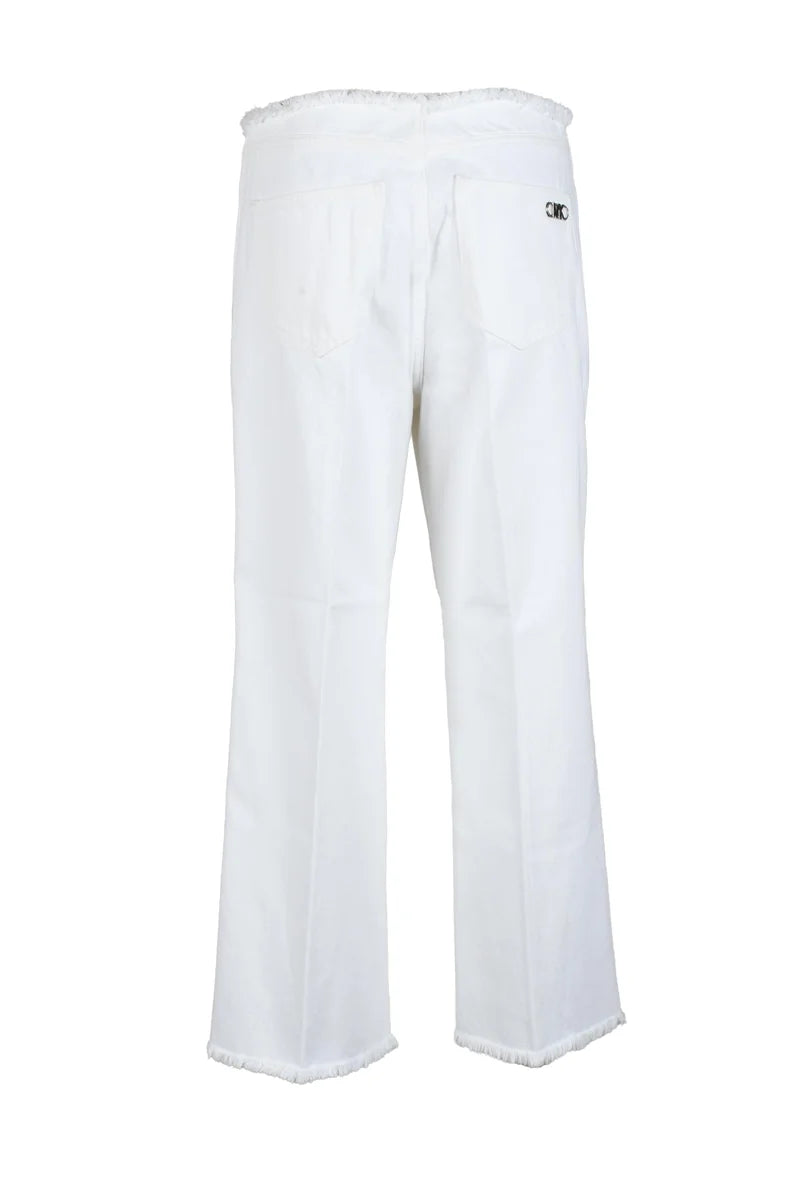 White Straight-Leg Jeans