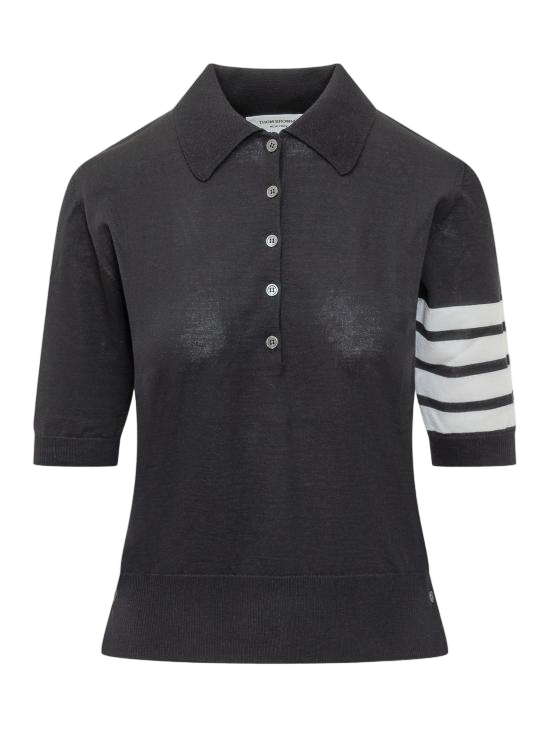 Classic Polo Shirt with Striped Detailing
