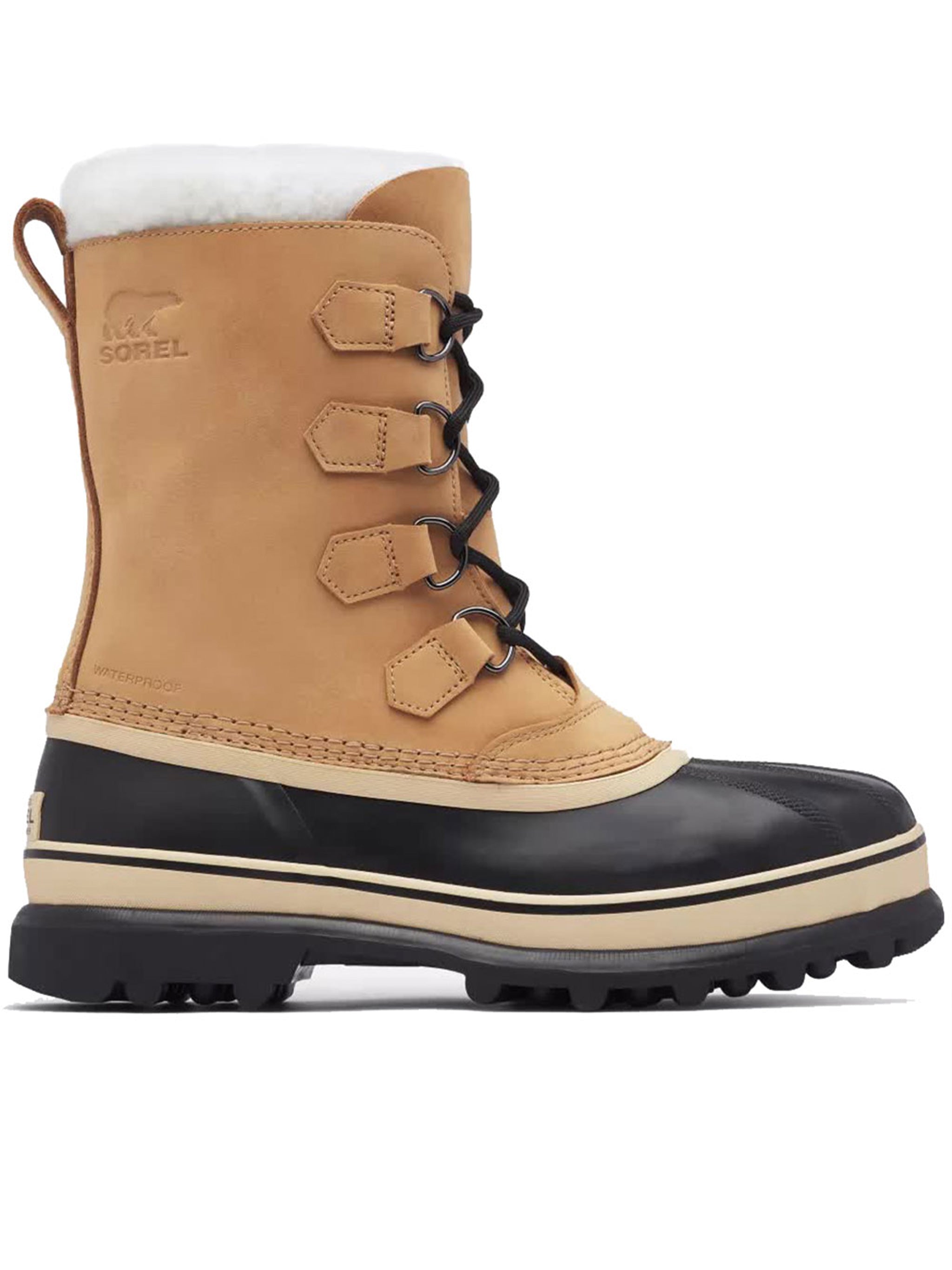 Tan Caribou Two-Tone Winter Ski Boots