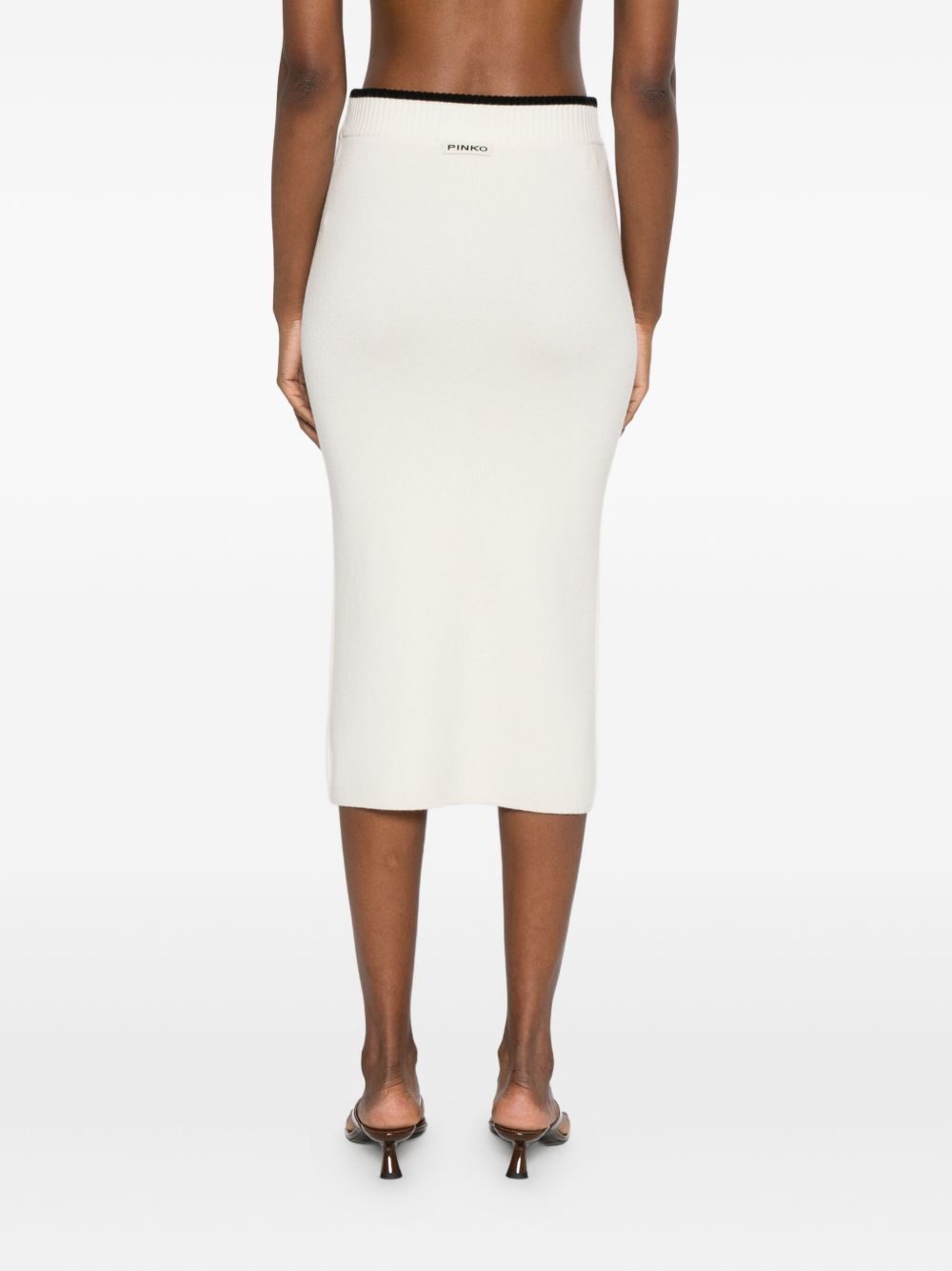 Midi Pencil Skirt In Merino Wool