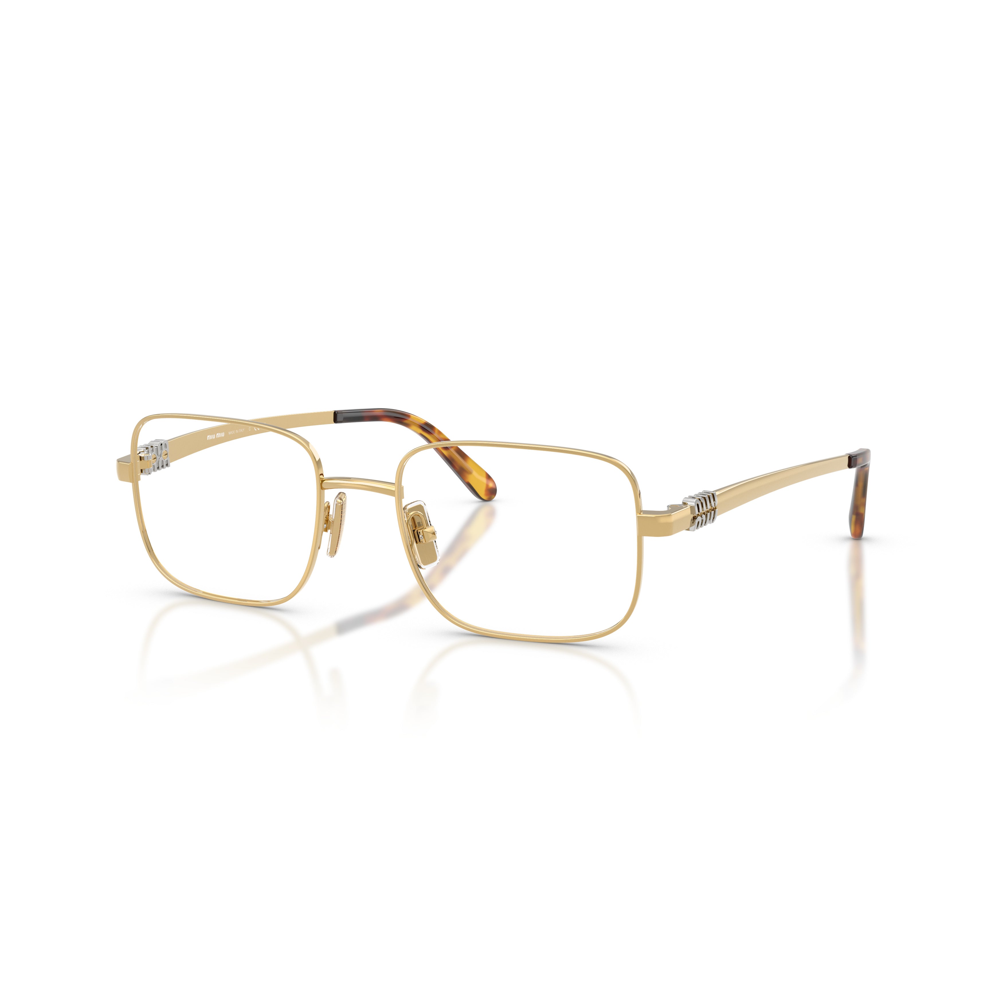 0mu 51zv Rectangular Metal Frame Eyeglasses