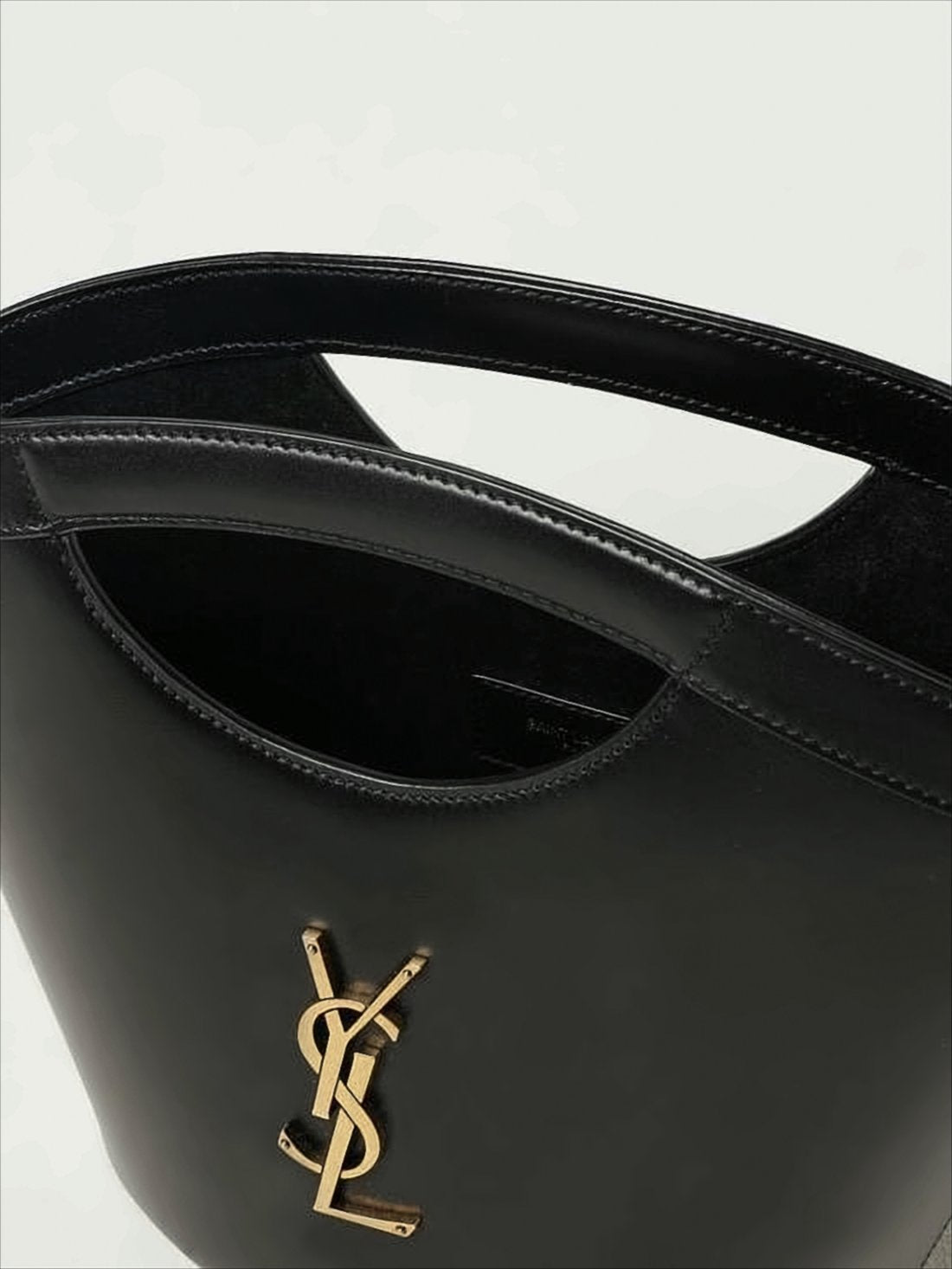 Trapezoidal Calf Leather Tote Bag