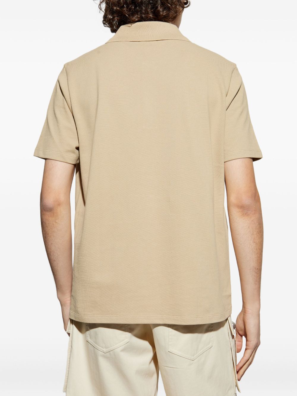 Short-Sleeved Beige Polo