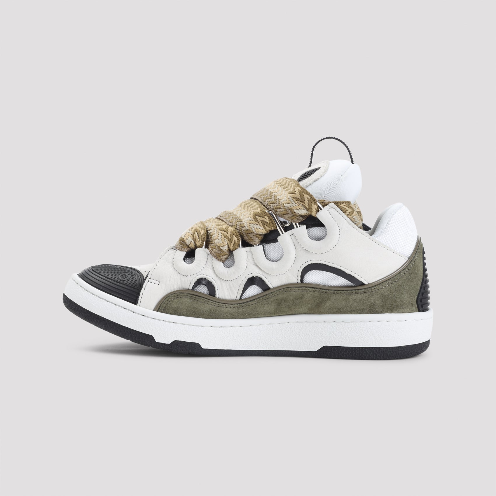 Leather Sneakers with Suede Accents